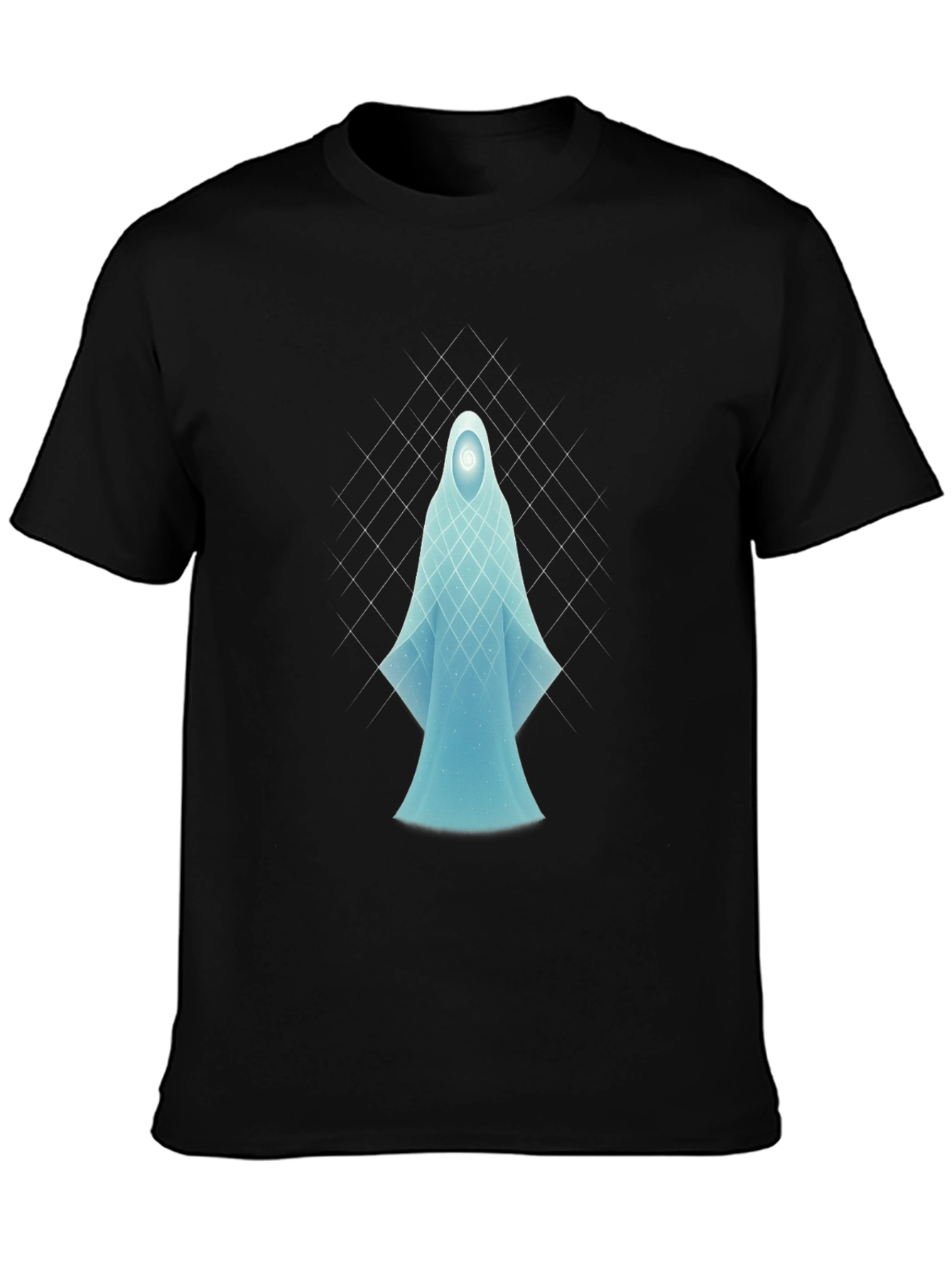 Ethereal Spirit Graphic Tee - Black Cotton Comfort