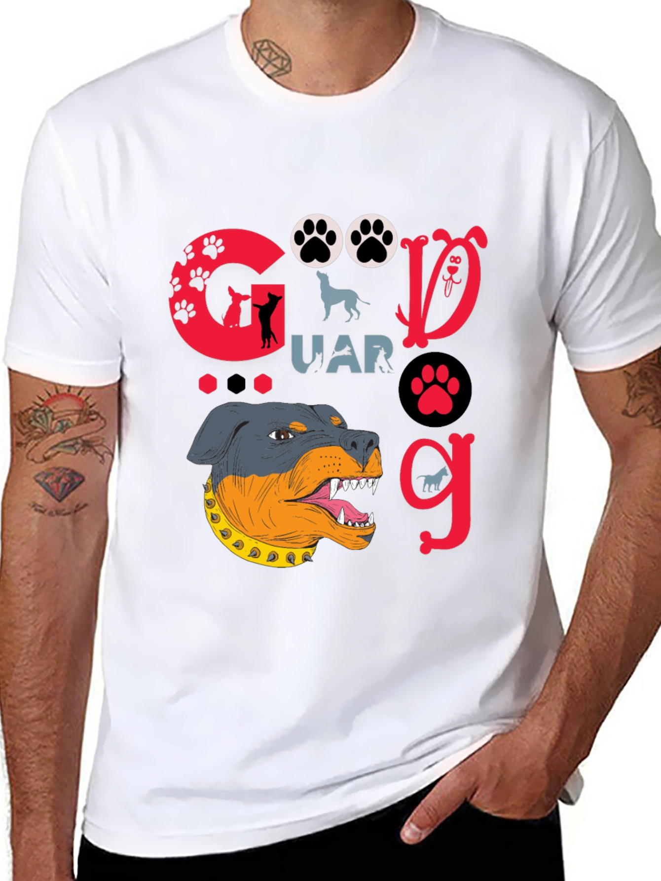 Dog Guard T-Shirt - Rottweiler Graphic Tee