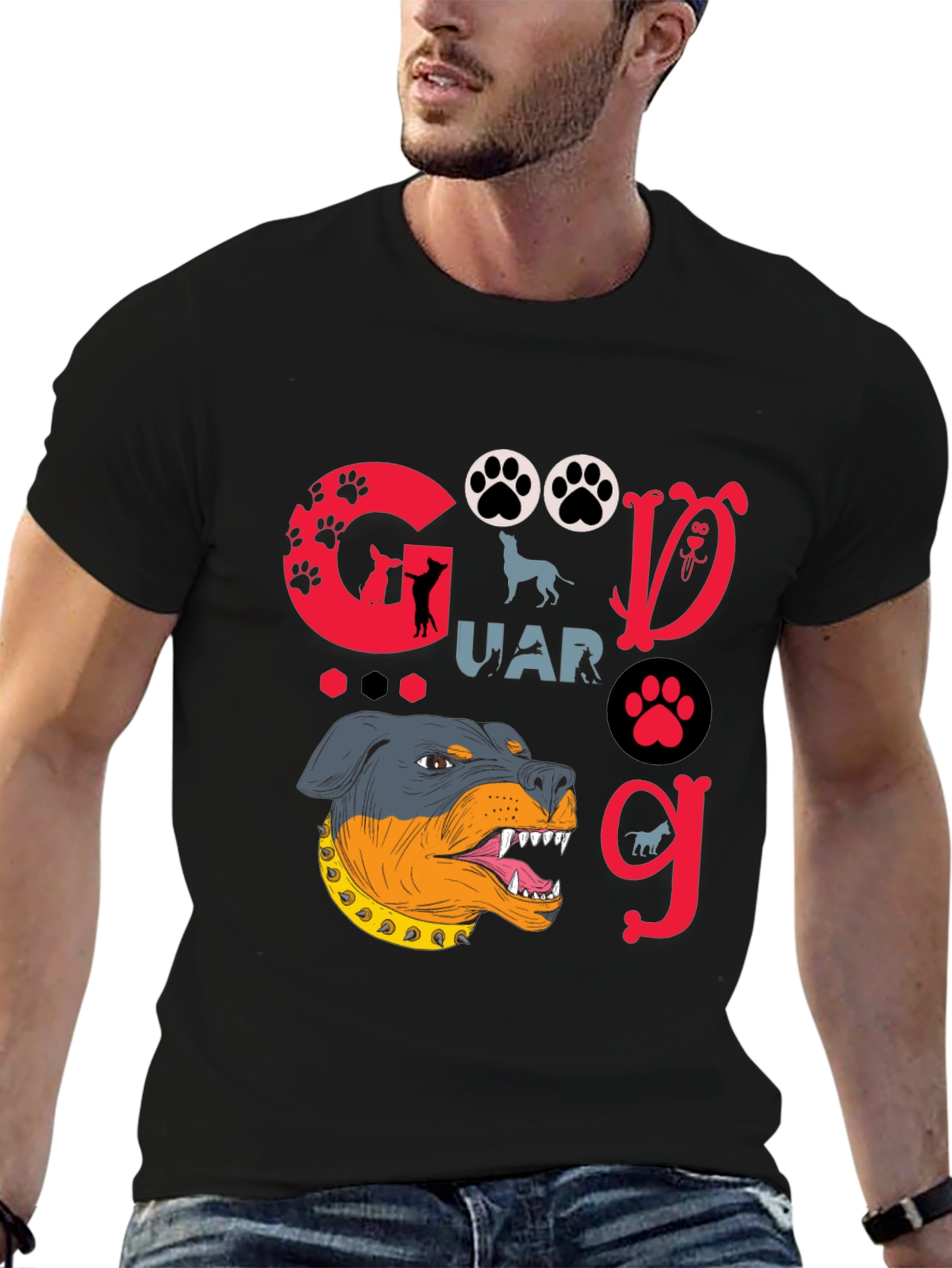 Dog Guard T-Shirt - Rottweiler Graphic Tee