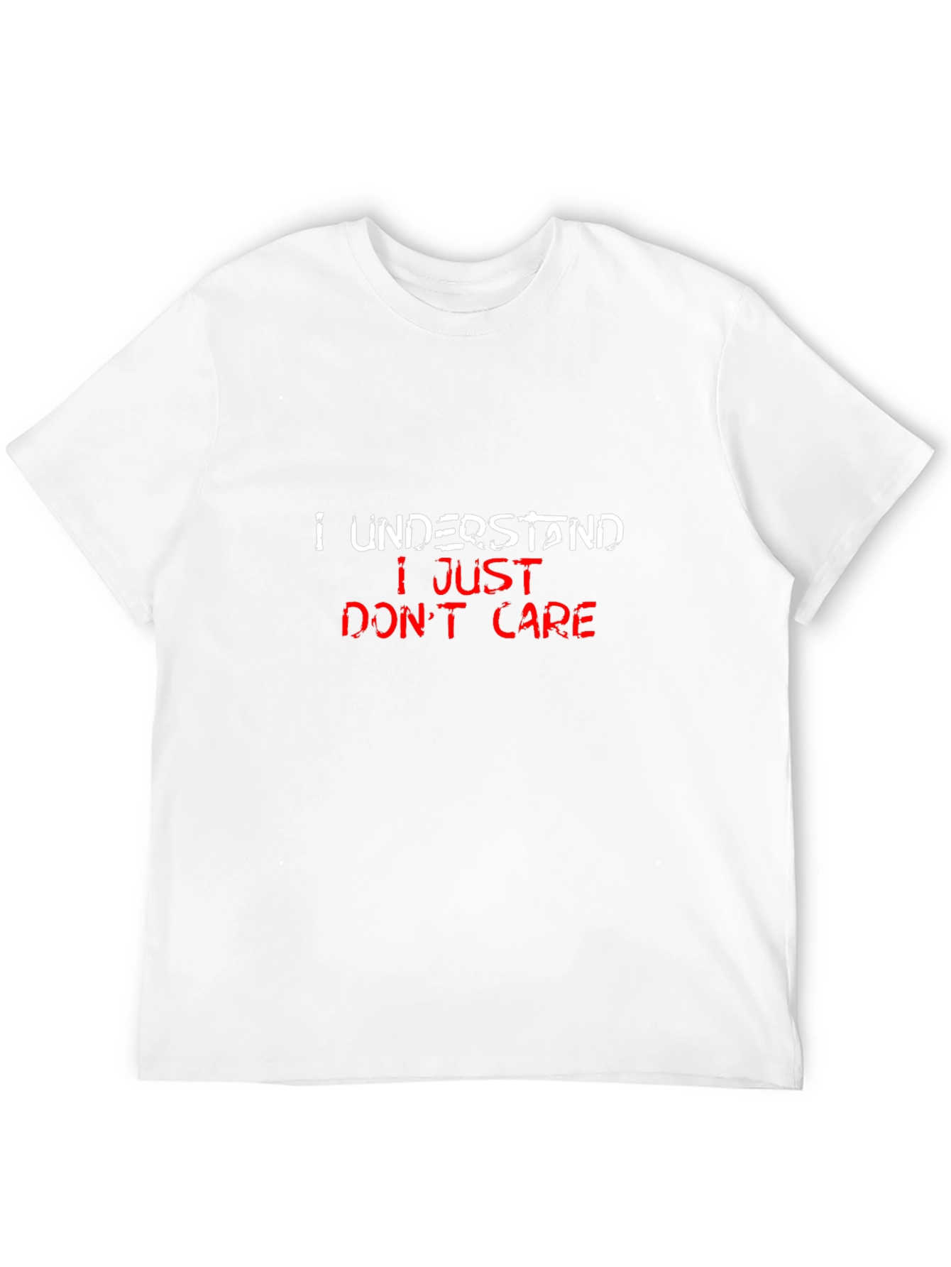 I Understand I Just Dont Care Black T-Shirt