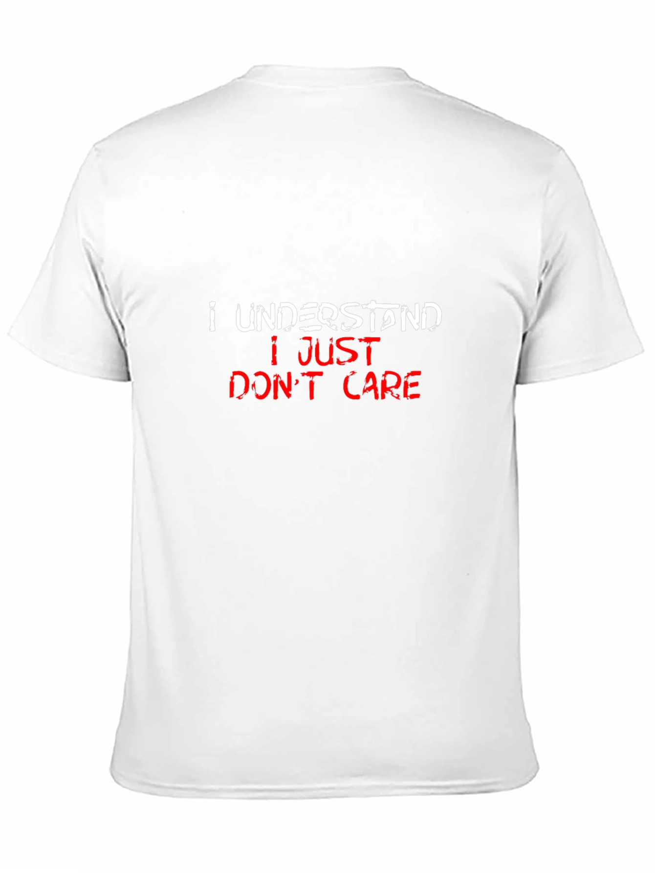 I Understand I Just Dont Care Black T-Shirt