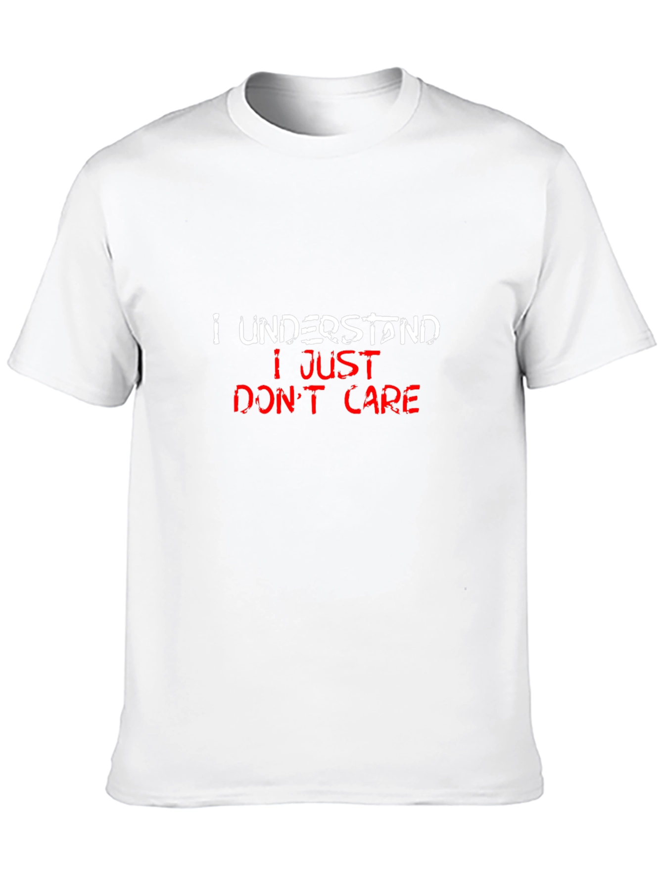 I Understand I Just Dont Care Black T-Shirt