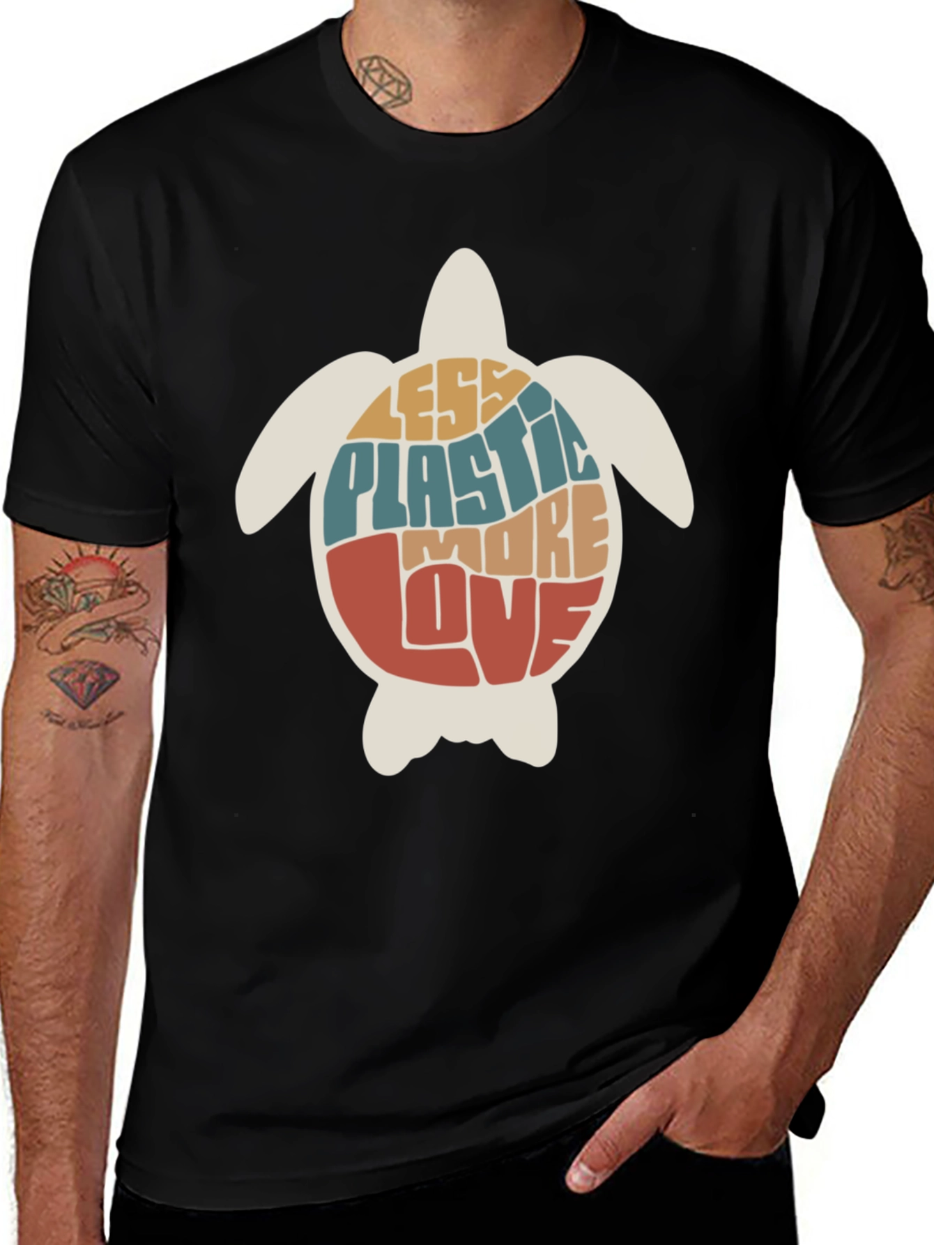Eco-Friendly Turtle Graphic Tee