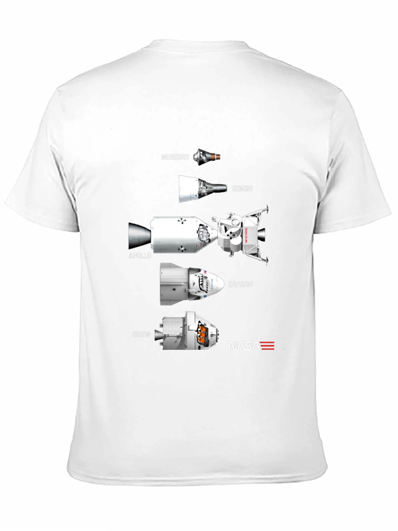 Spacecraft Evolution NASA T-Shirt