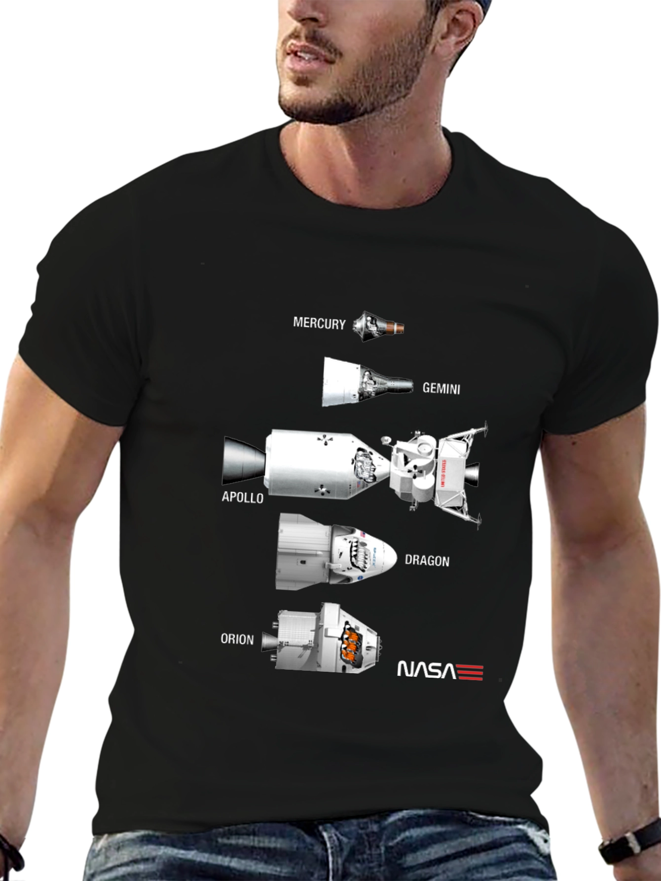 Spacecraft Evolution NASA T-Shirt