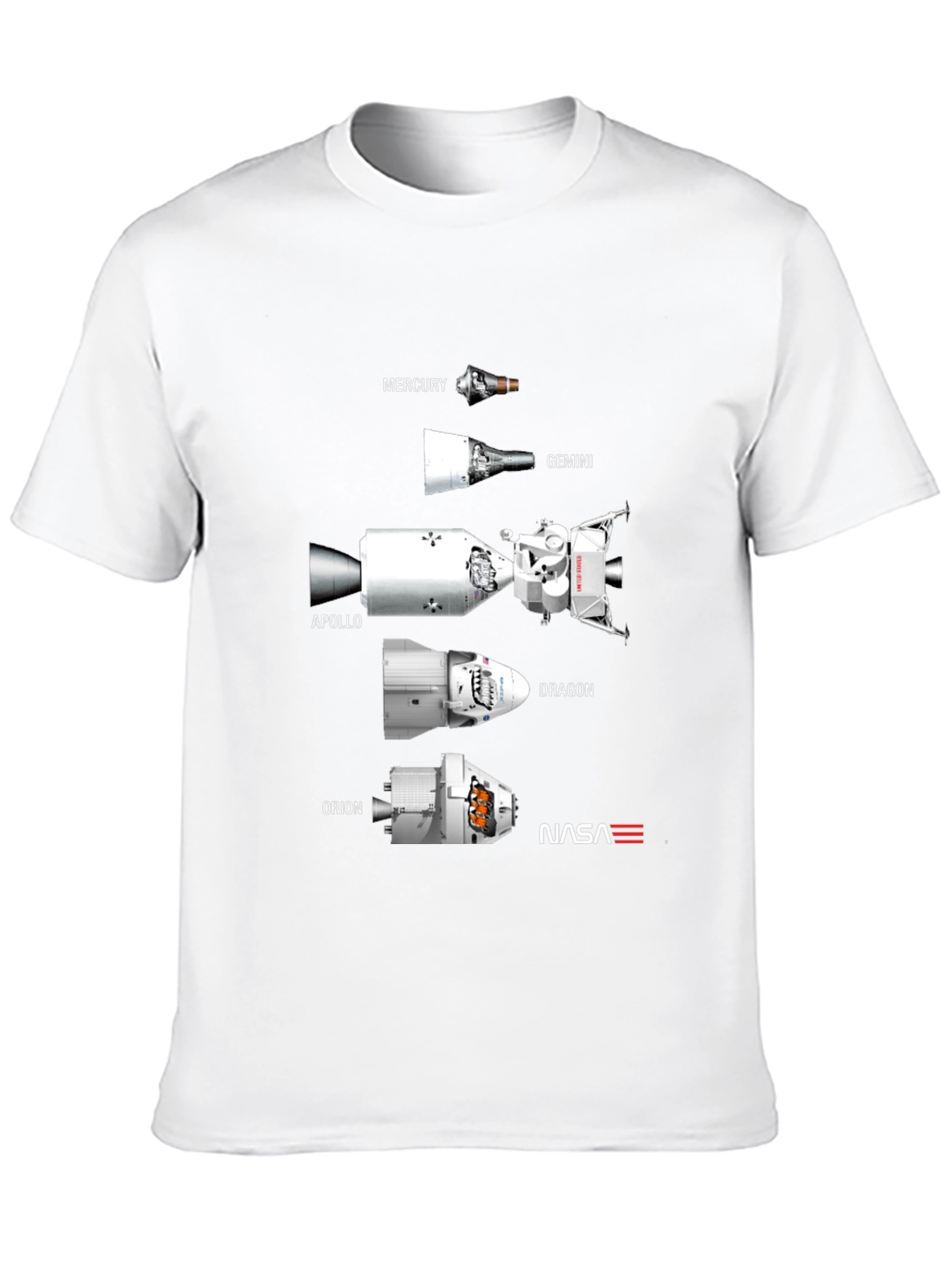 Spacecraft Evolution NASA T-Shirt