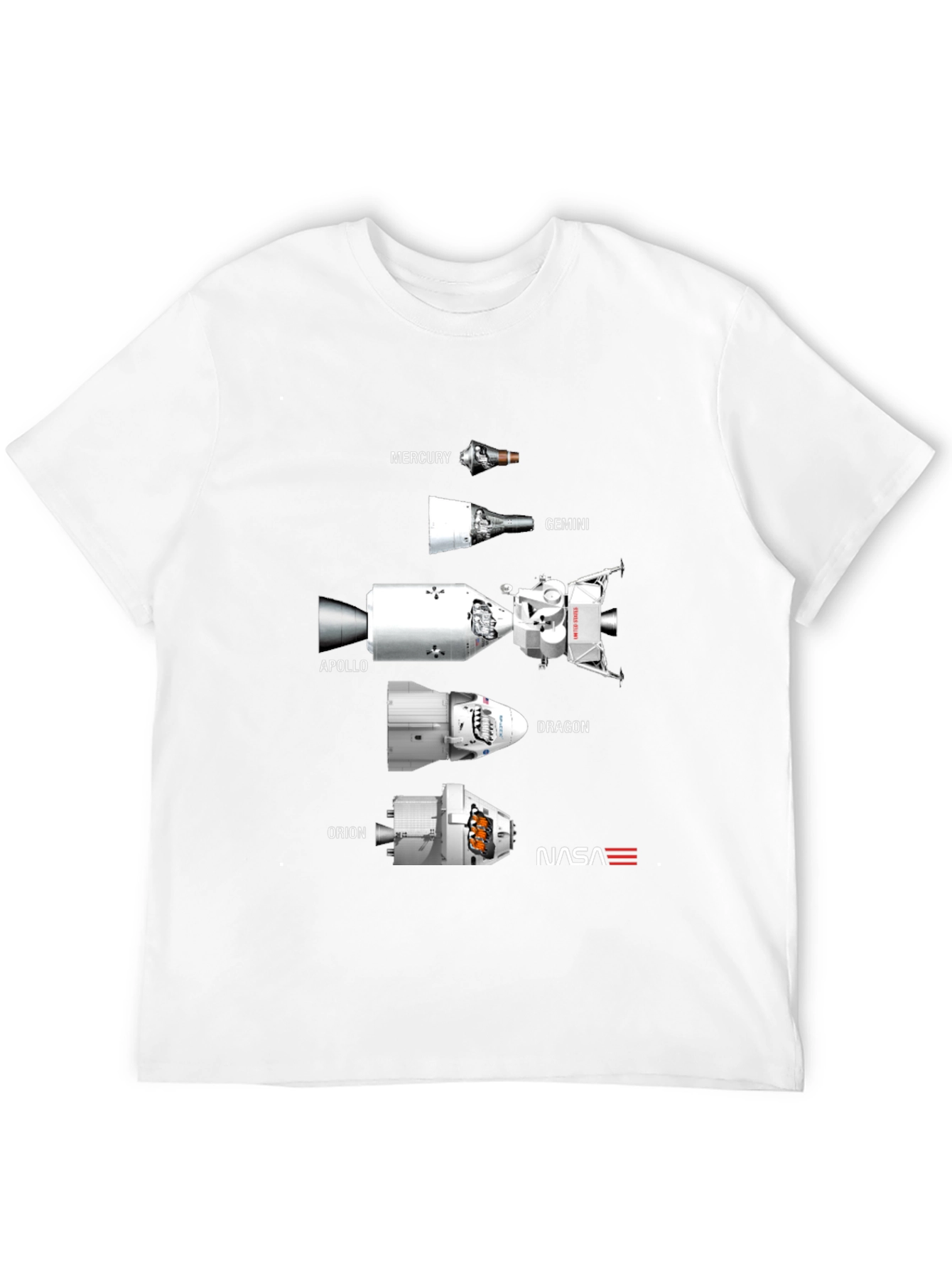 Spacecraft Evolution NASA T-Shirt