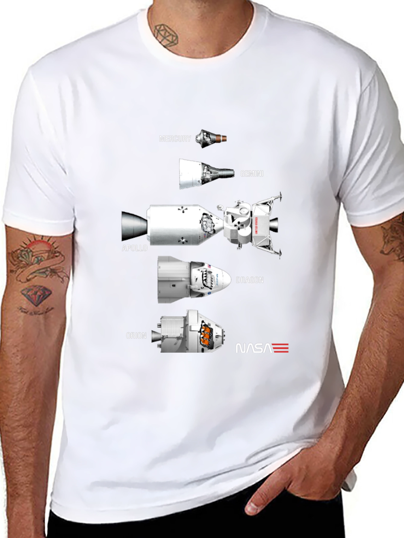 Spacecraft Evolution NASA T-Shirt