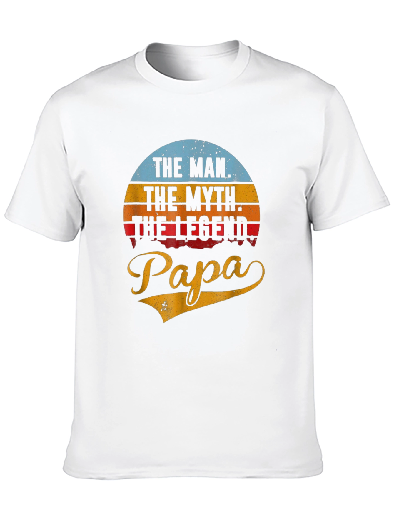 The Man The Myth The Legend Papa Black T-Shirt