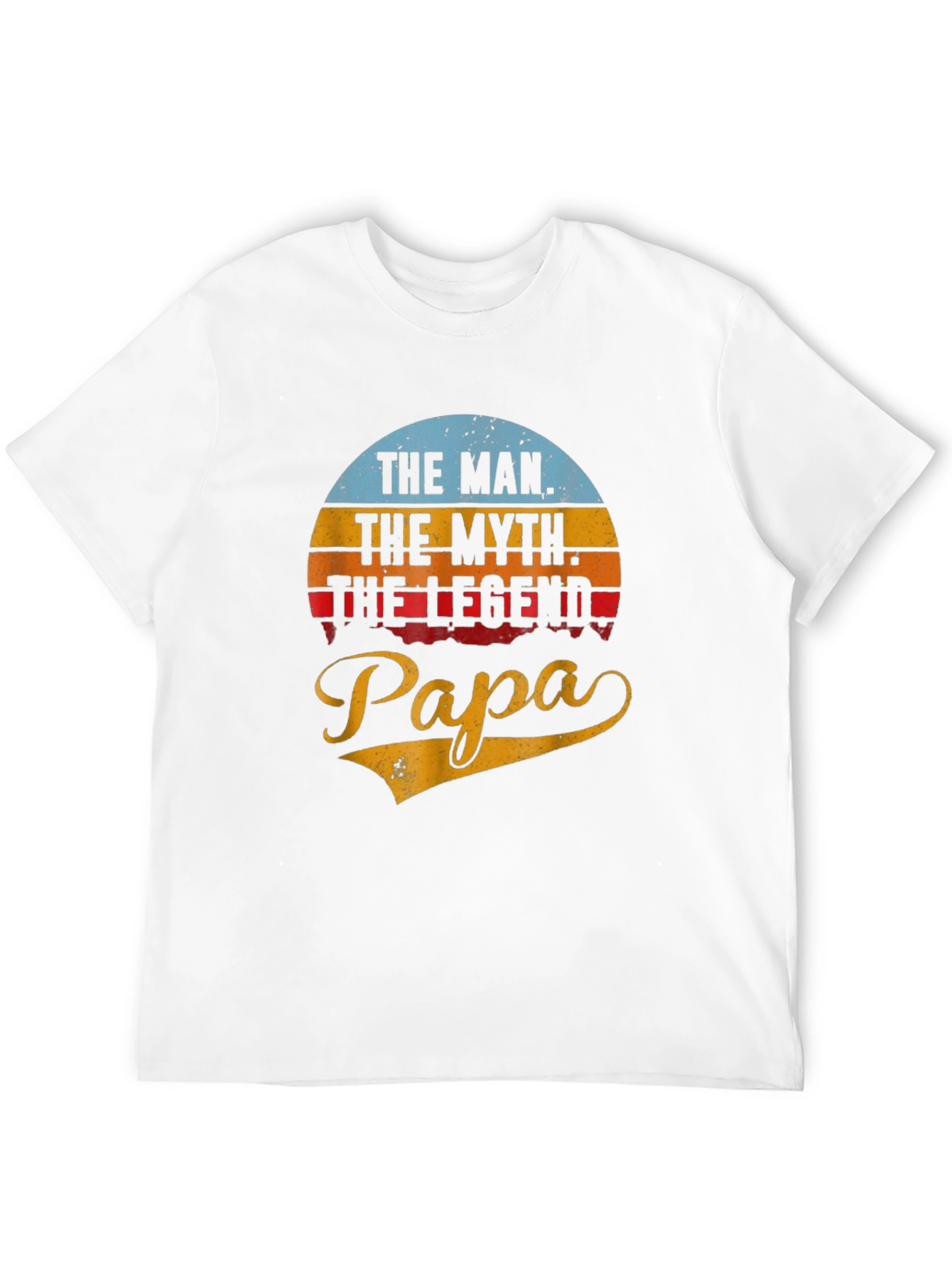 The Man The Myth The Legend Papa Black T-Shirt