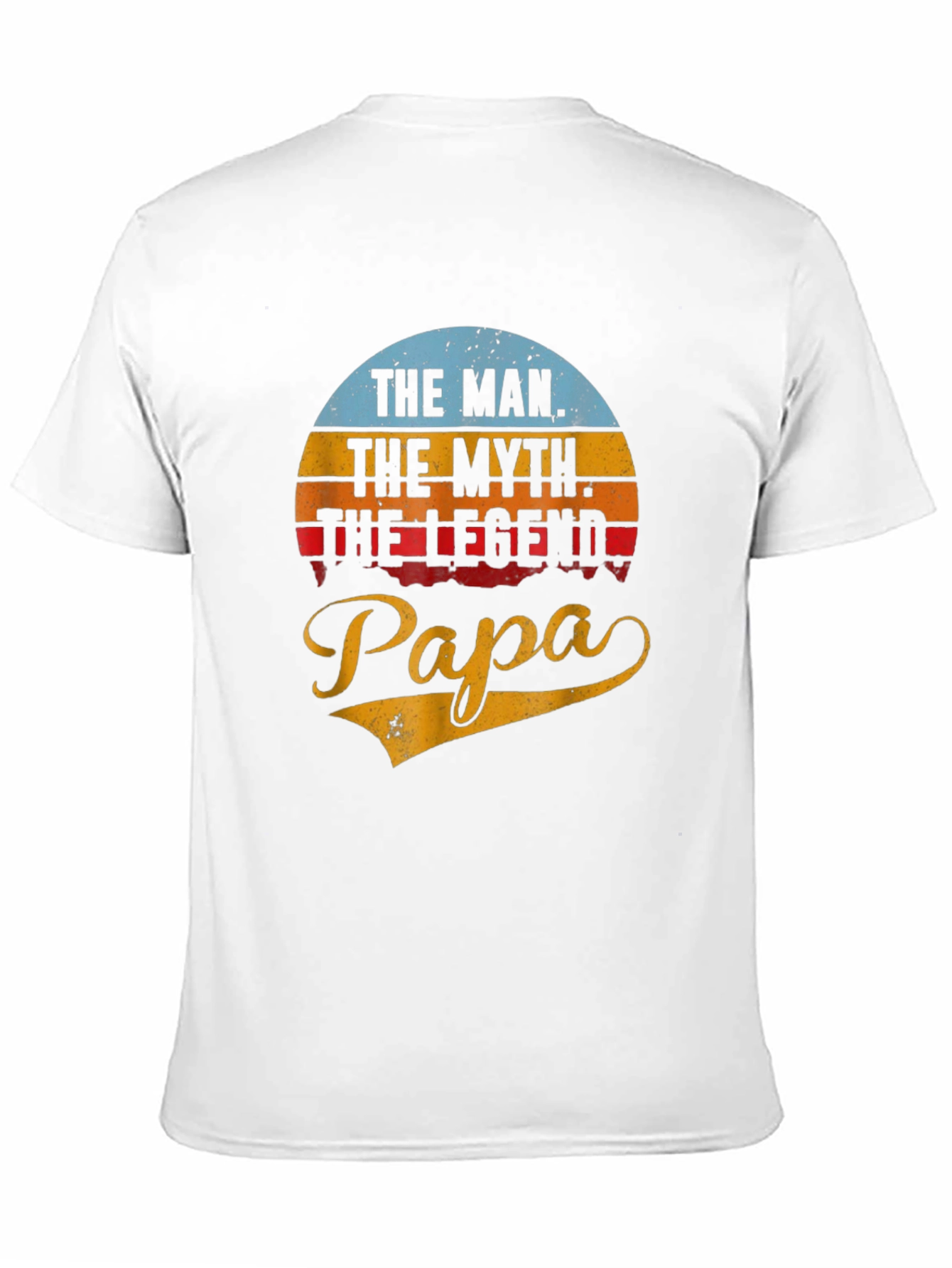 The Man The Myth The Legend Papa Black T-Shirt