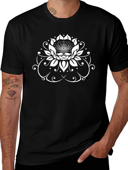 Lotus Flower Graphic Print T-Shirt