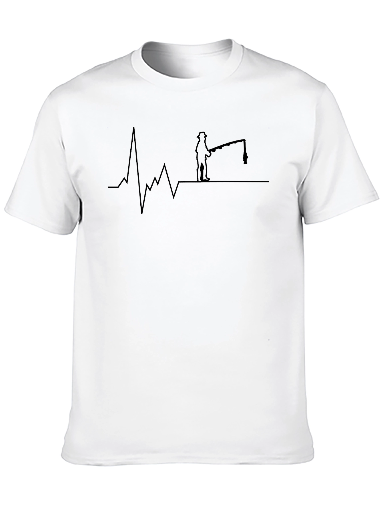 Fishing Heartbeat T-Shirt - Angler Life Line Tee