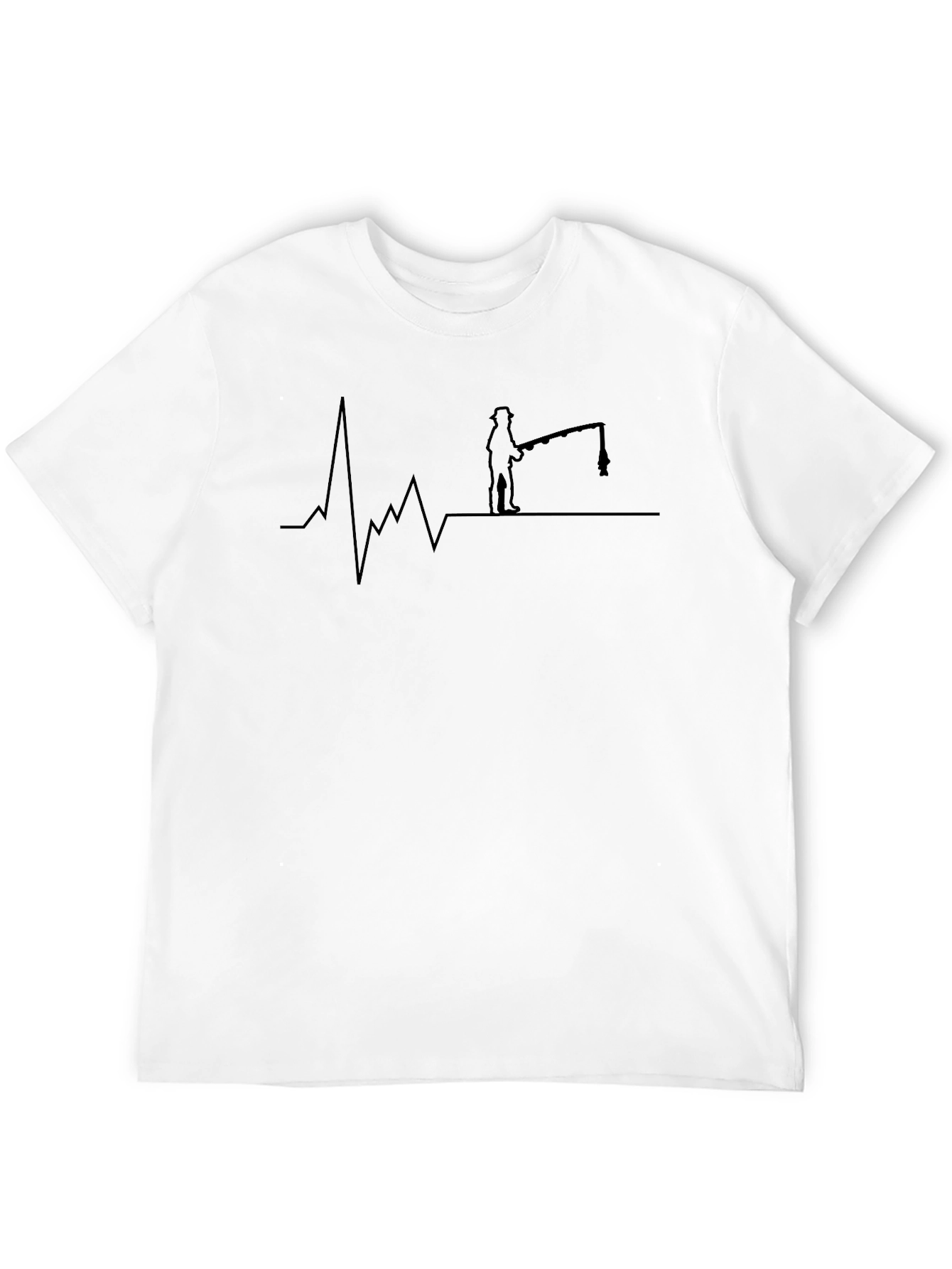 Fishing Heartbeat T-Shirt - Angler Life Line Tee