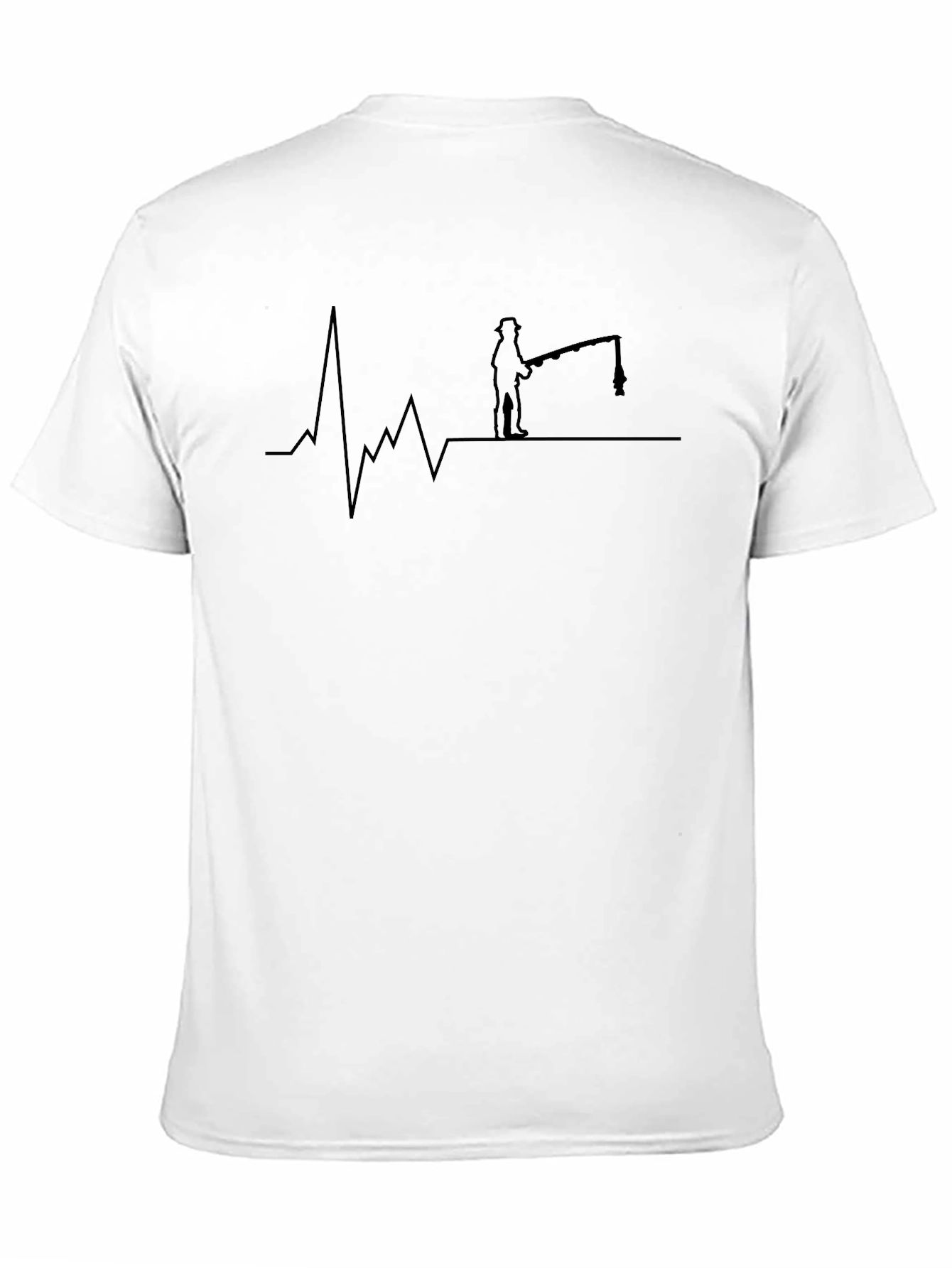 Fishing Heartbeat T-Shirt - Angler Life Line Tee