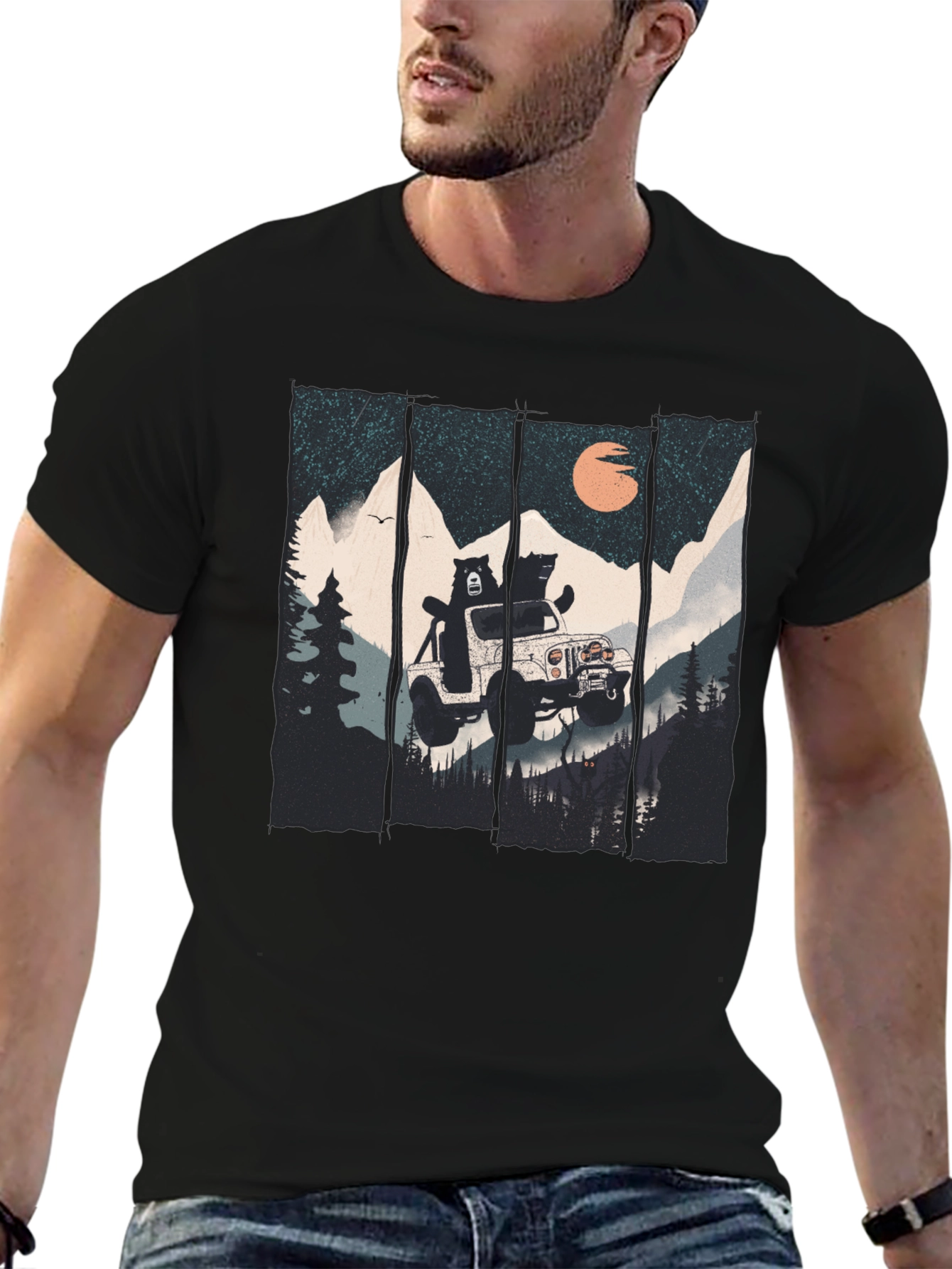 Bear Off-Roading Graphic T-Shirt