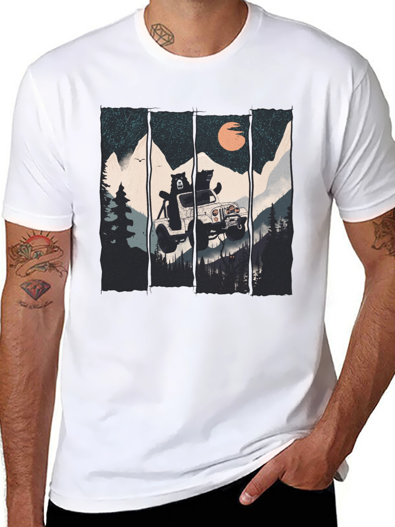 Bear Off-Roading Graphic T-Shirt