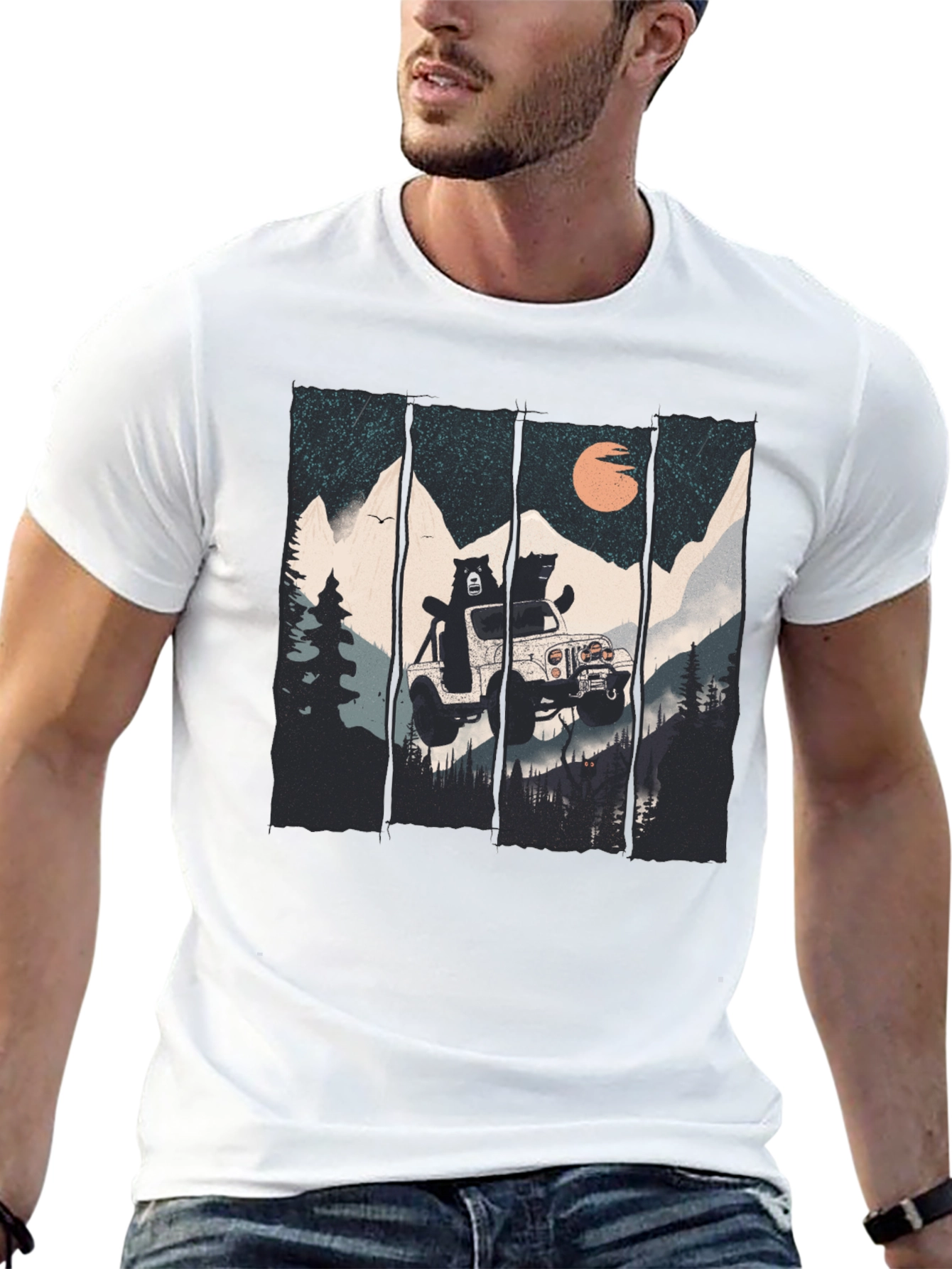 Bear Off-Roading Graphic T-Shirt