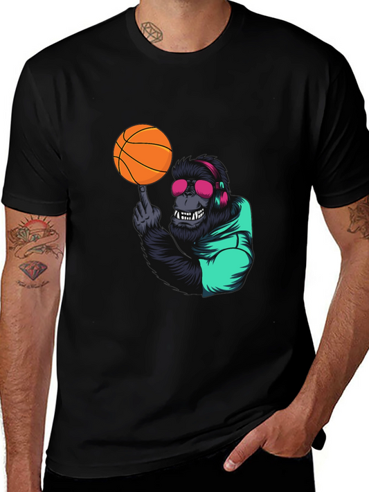 Cool Gorilla Basketball Graphic Tee