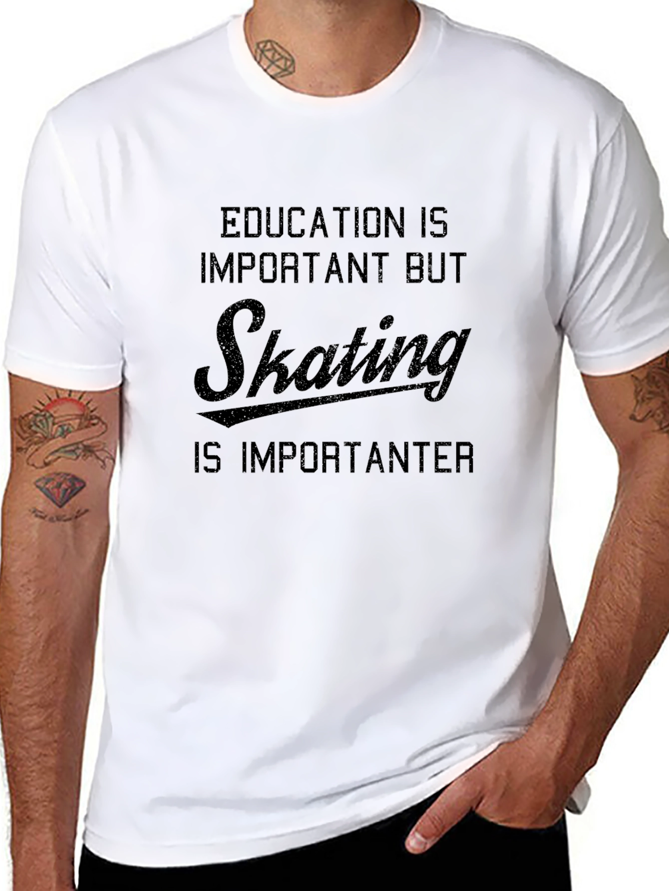 Skating Is Importanter Graphic T-Shirt