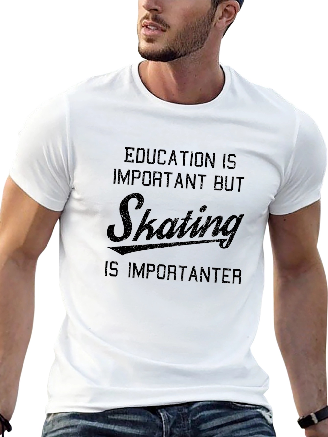 Skating Is Importanter Graphic T-Shirt