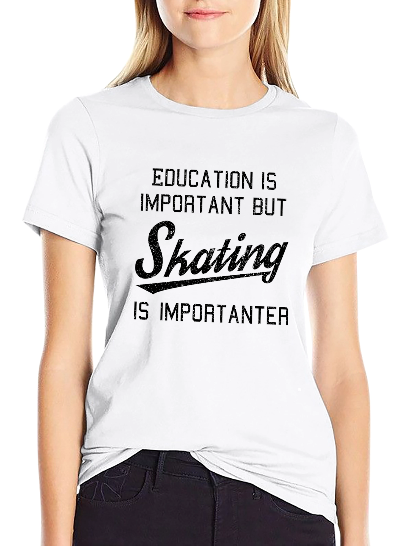 Skating Is Importanter Graphic T-Shirt