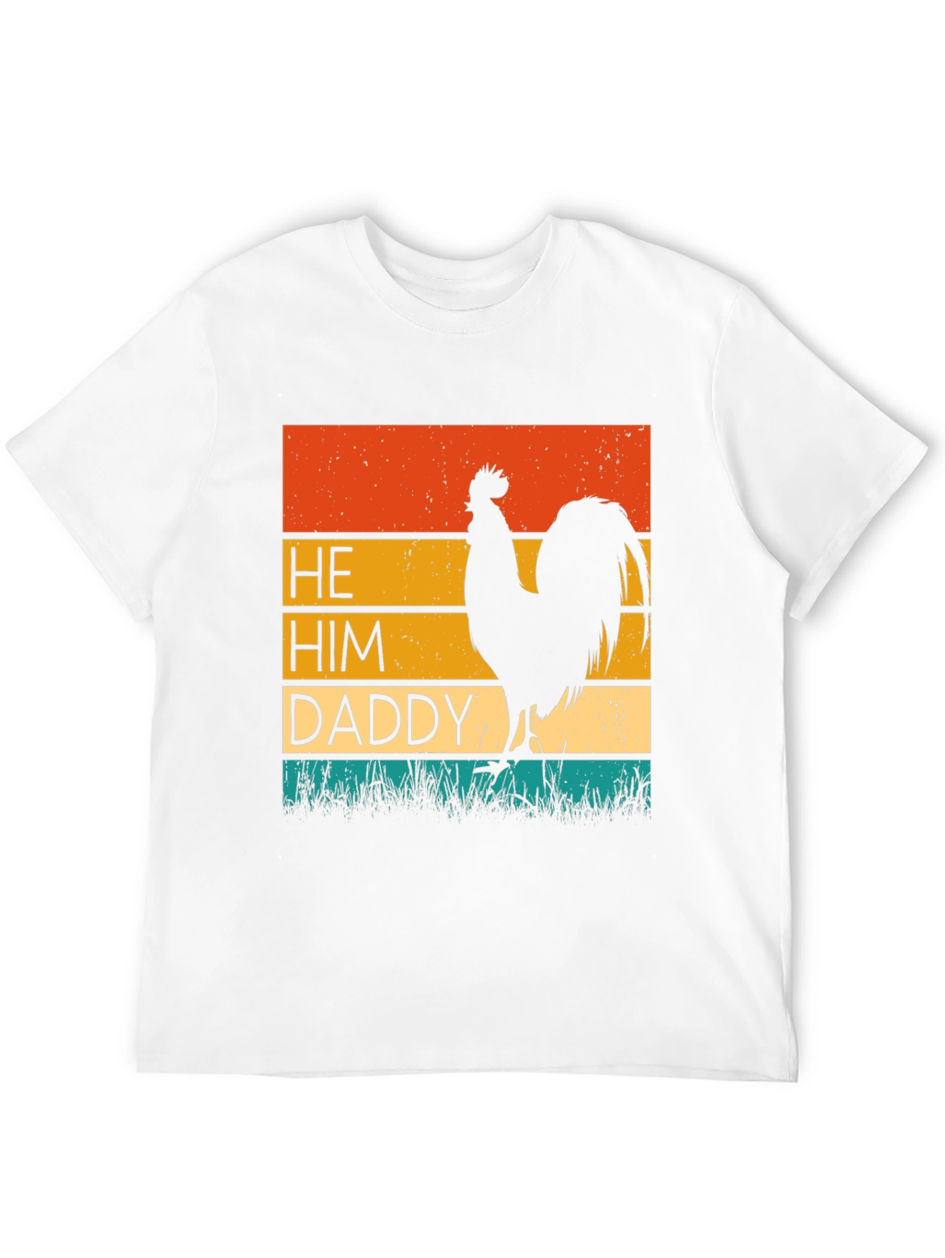 He Him Daddy Rooster Graphic Tee - Black