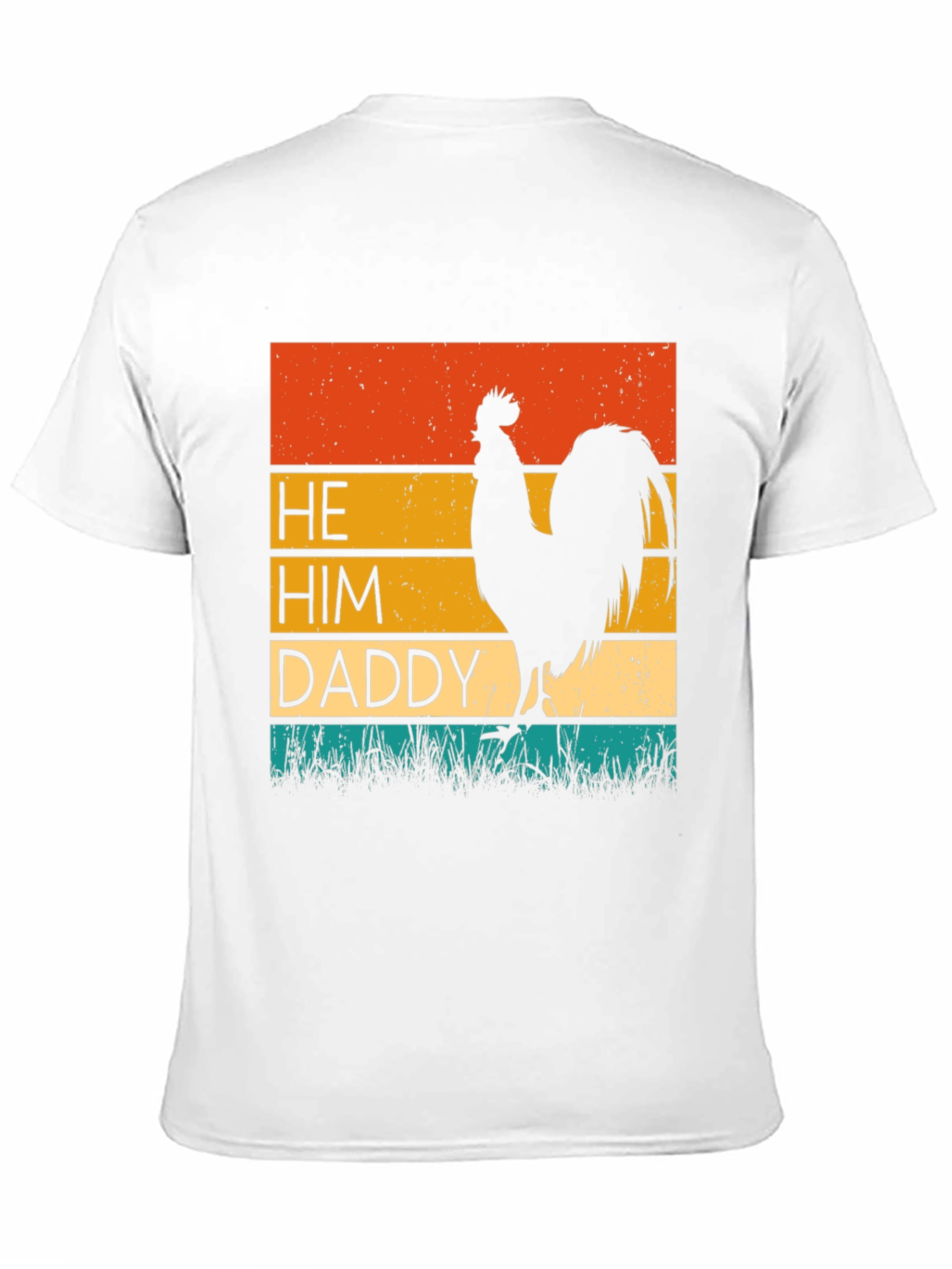He Him Daddy Rooster Graphic Tee - Black
