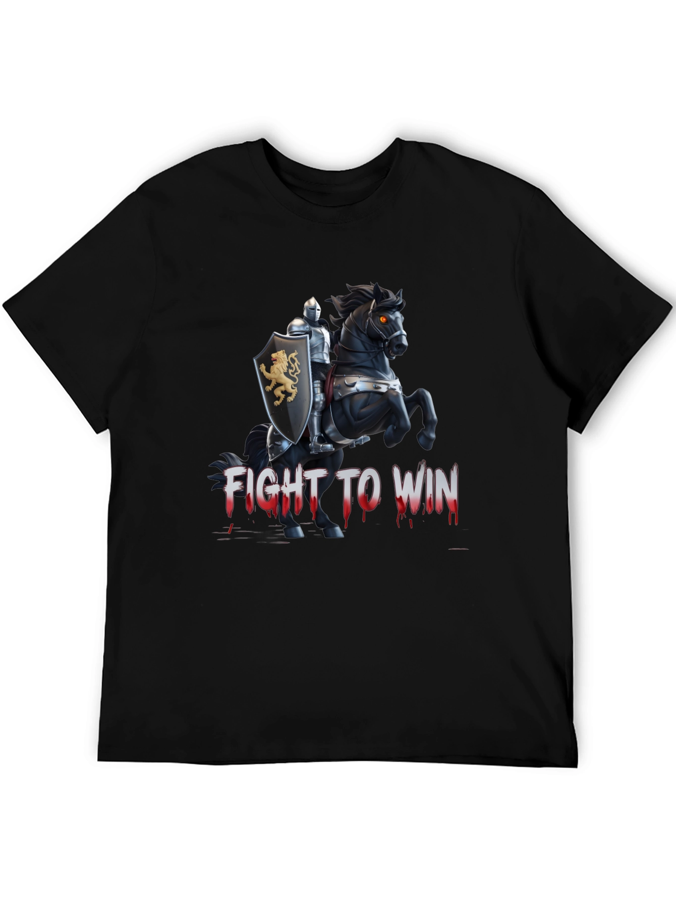 Fight to Win Knight & Horse Graphic T-Shirt
