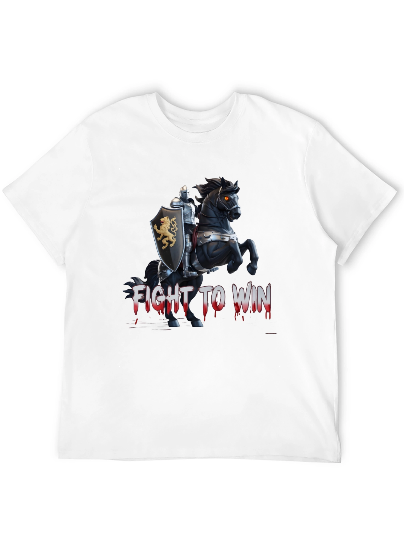 Fight to Win Knight & Horse Graphic T-Shirt