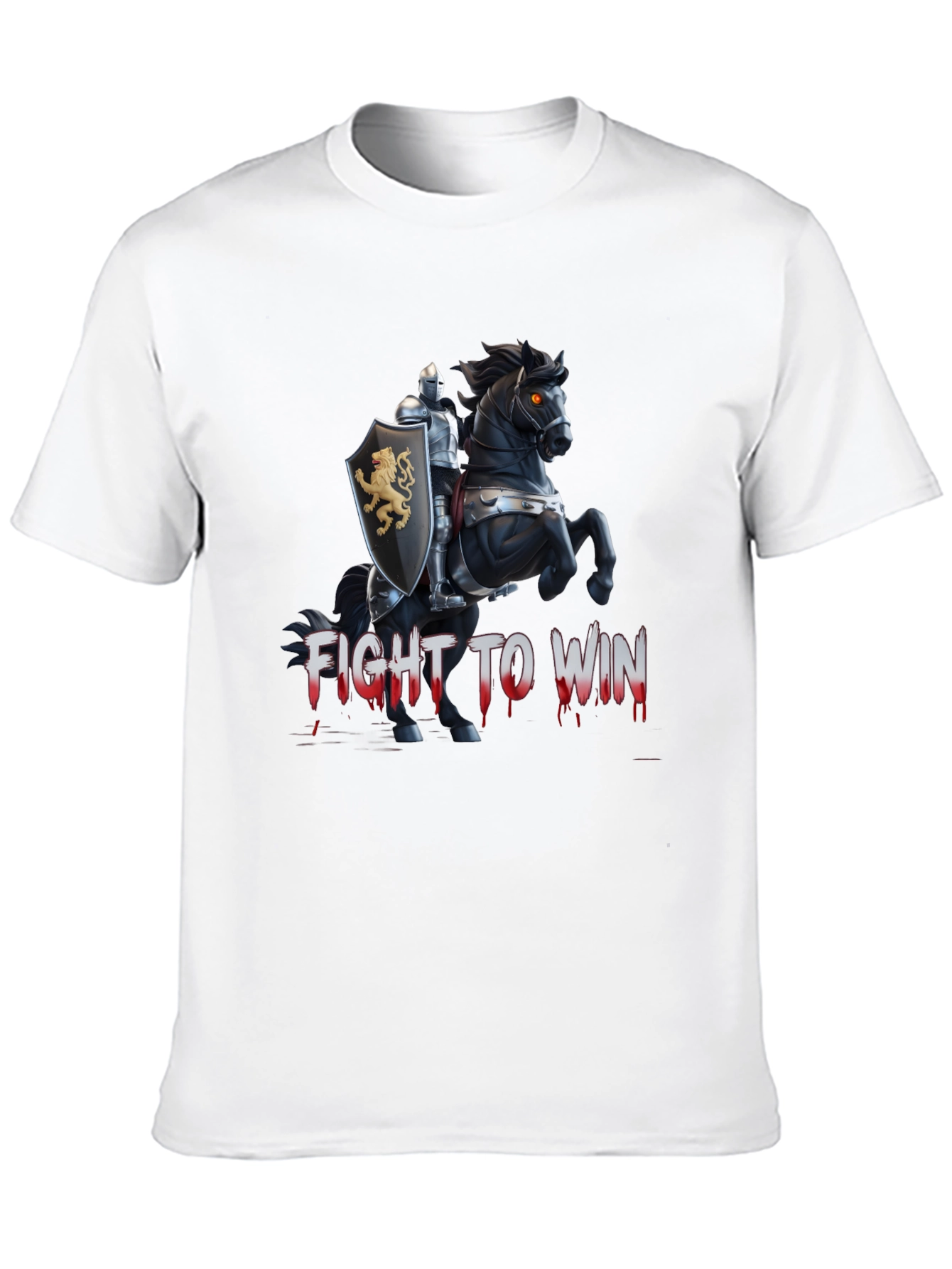 Fight to Win Knight & Horse Graphic T-Shirt