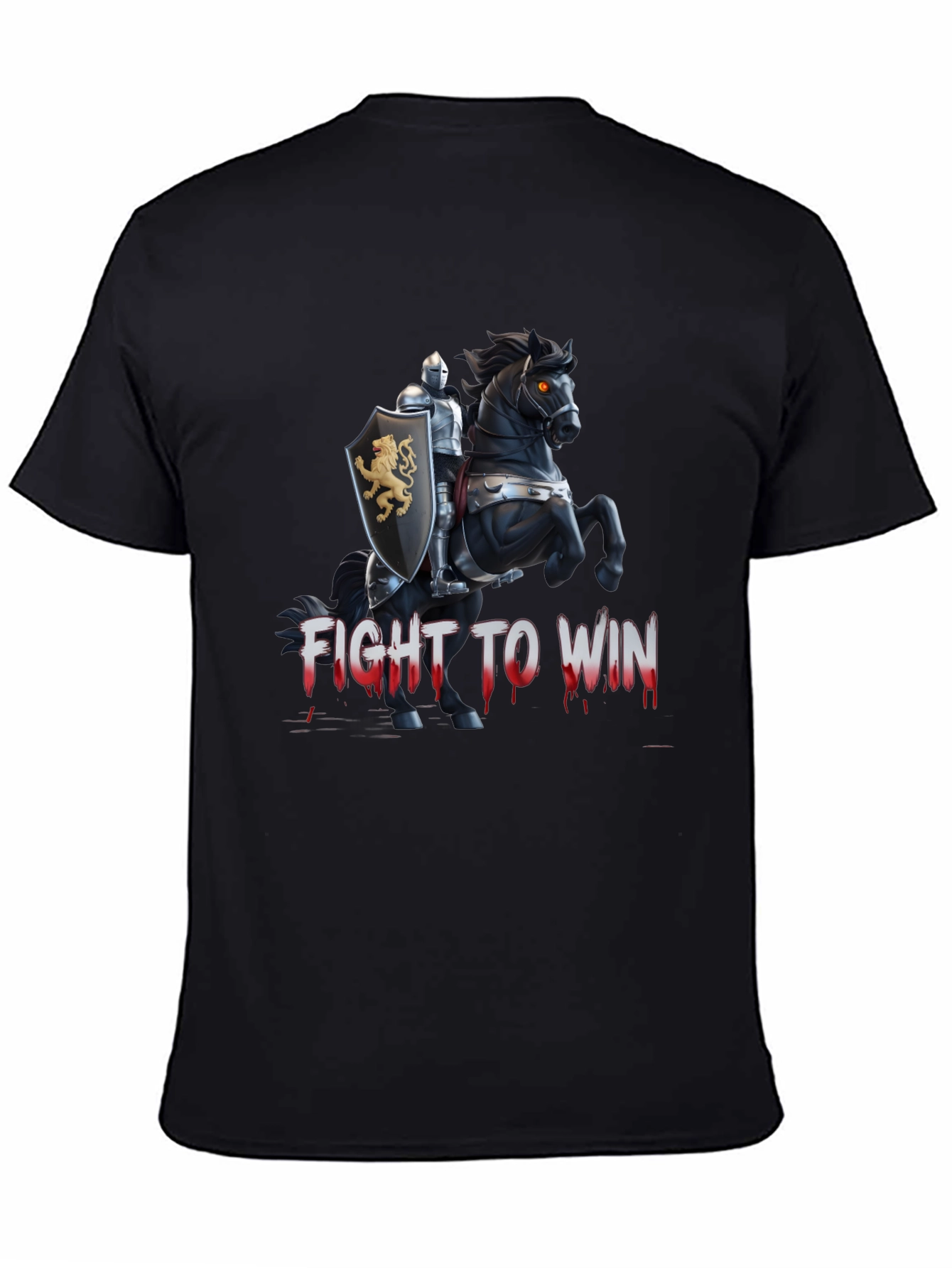 Fight to Win Knight & Horse Graphic T-Shirt