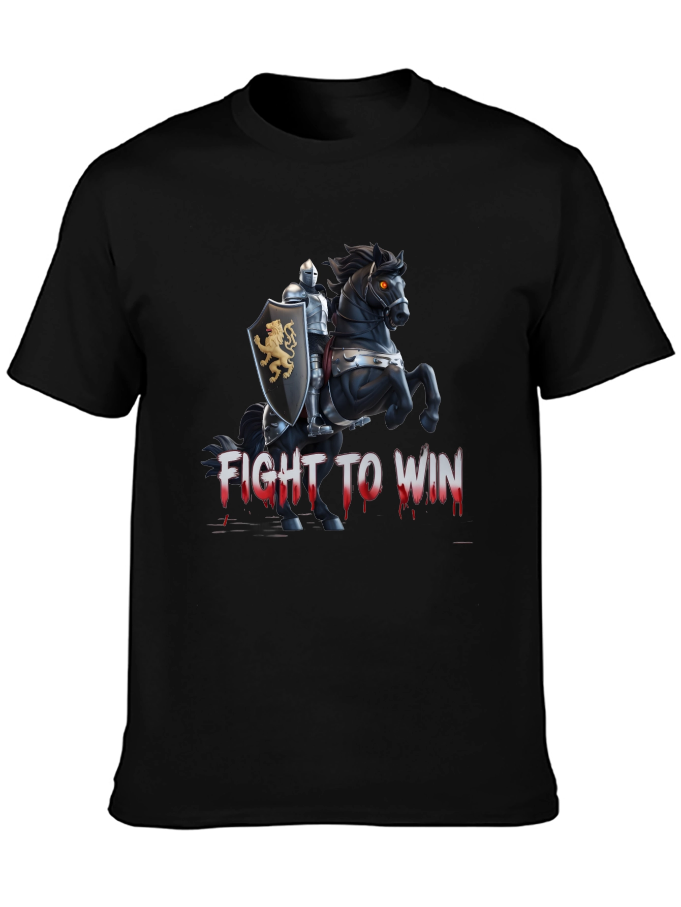 Fight to Win Knight & Horse Graphic T-Shirt