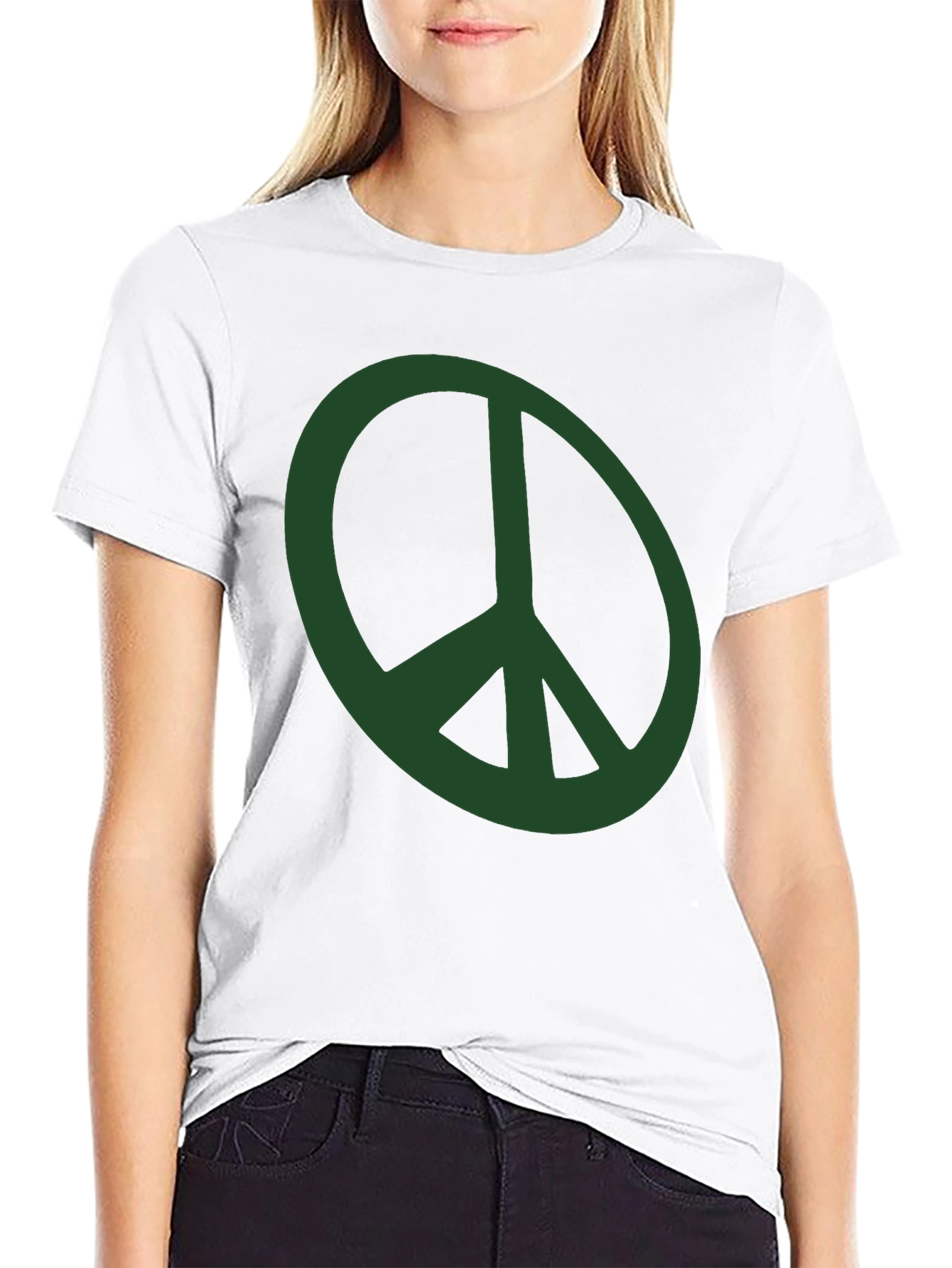 Peace Symbol Graphic Tee - Mens Black T-Shirt