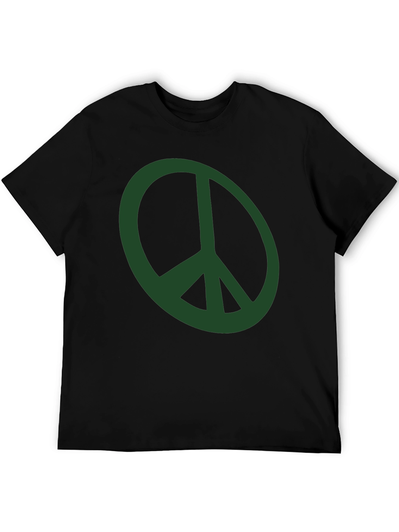 Peace Symbol Graphic Tee - Mens Black T-Shirt