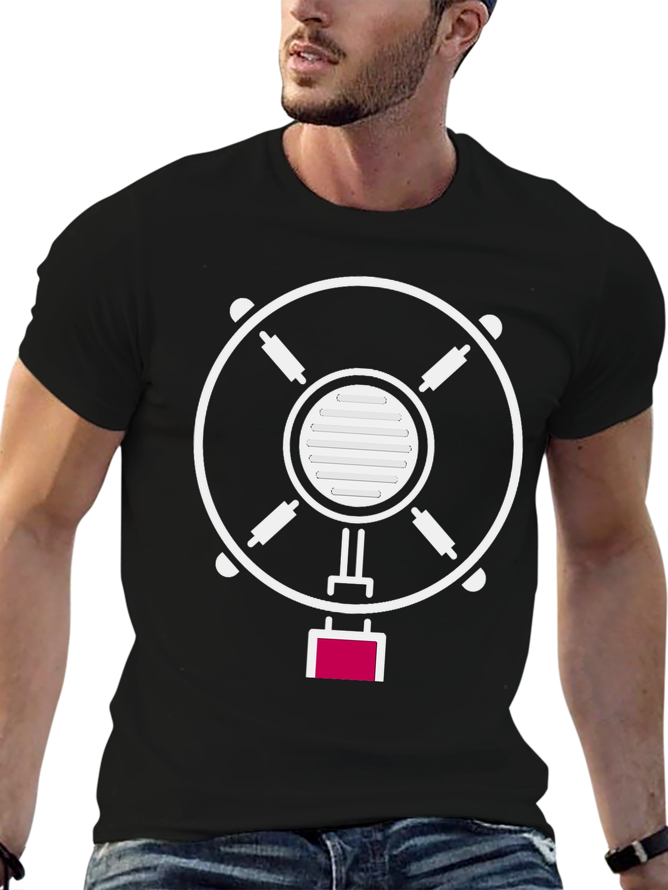 Microphone Graphic T-Shirt - Stylish Music Tee