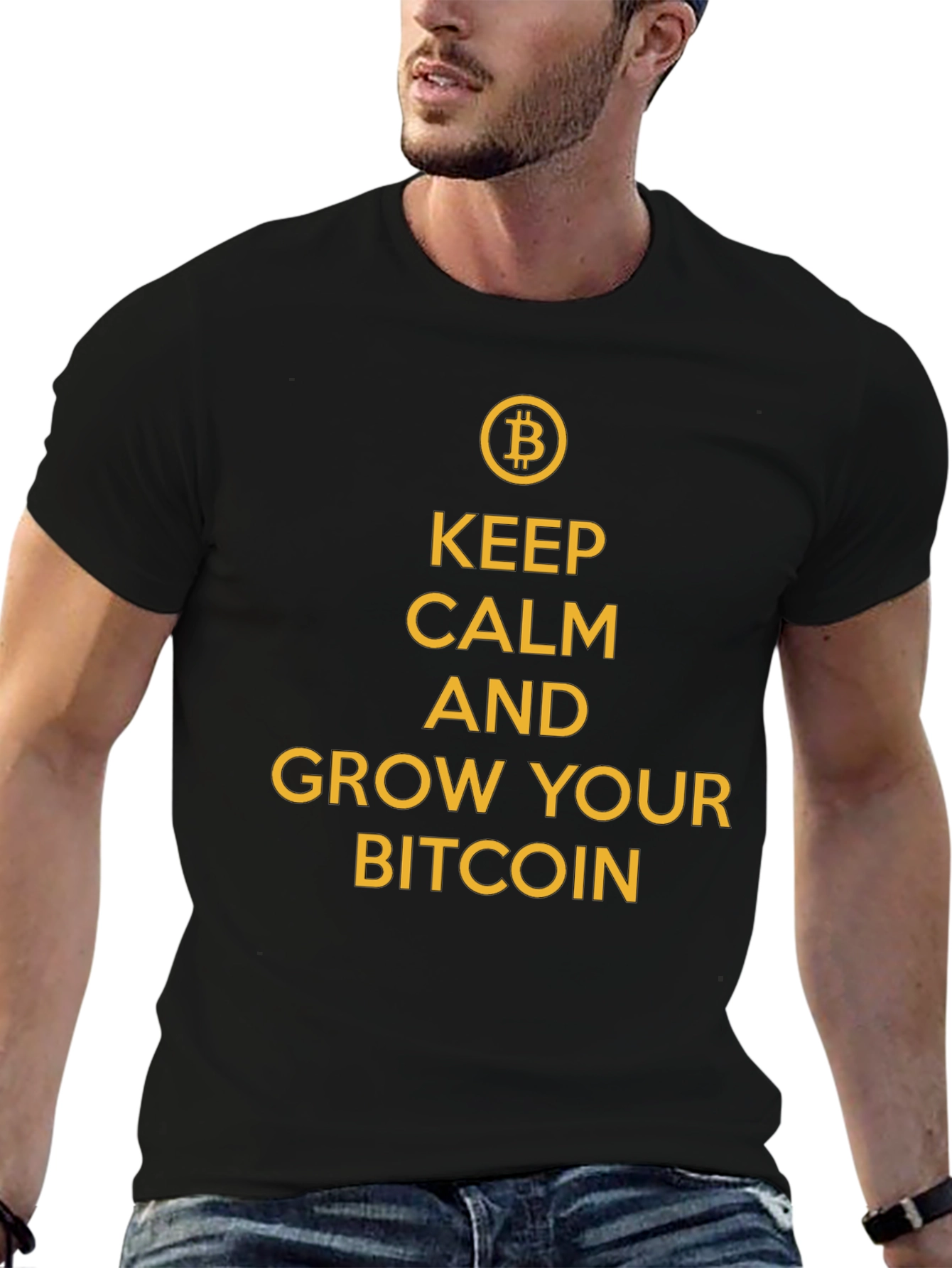 Keep Calm & Grow Your Bitcoin Graphic T-Shirt