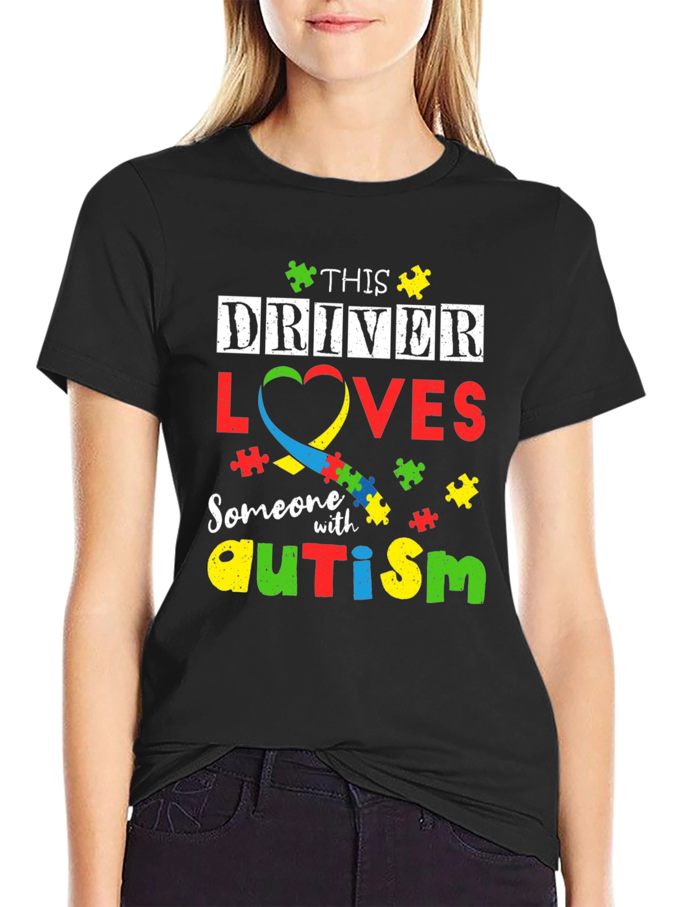Autism Awareness T-Shirt - This Driver Loves Someone