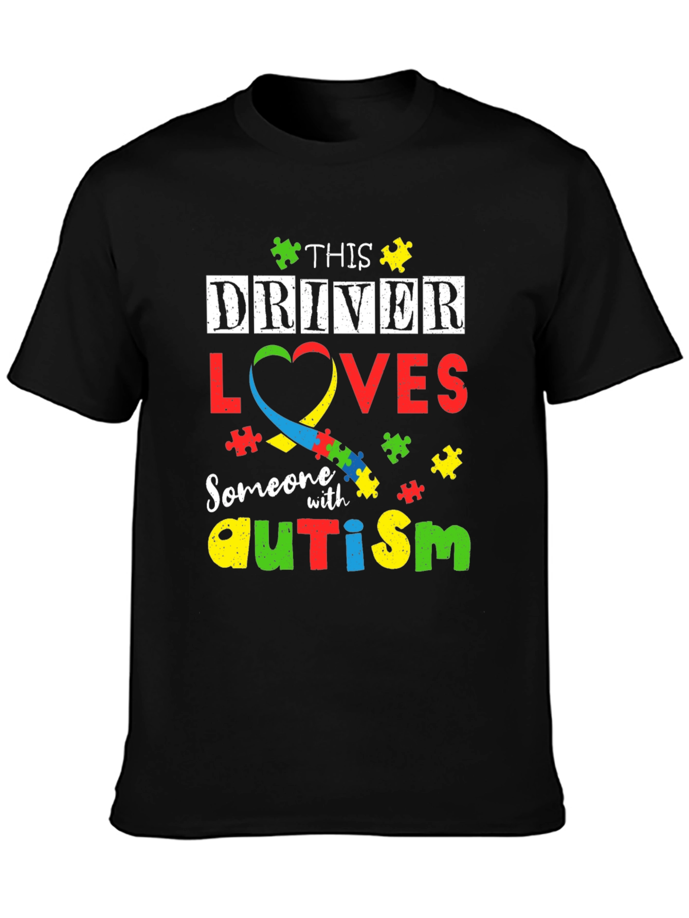 Autism Awareness T-Shirt - This Driver Loves Someone
