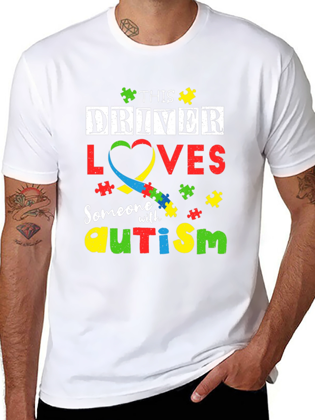 Autism Awareness T-Shirt - This Driver Loves Someone