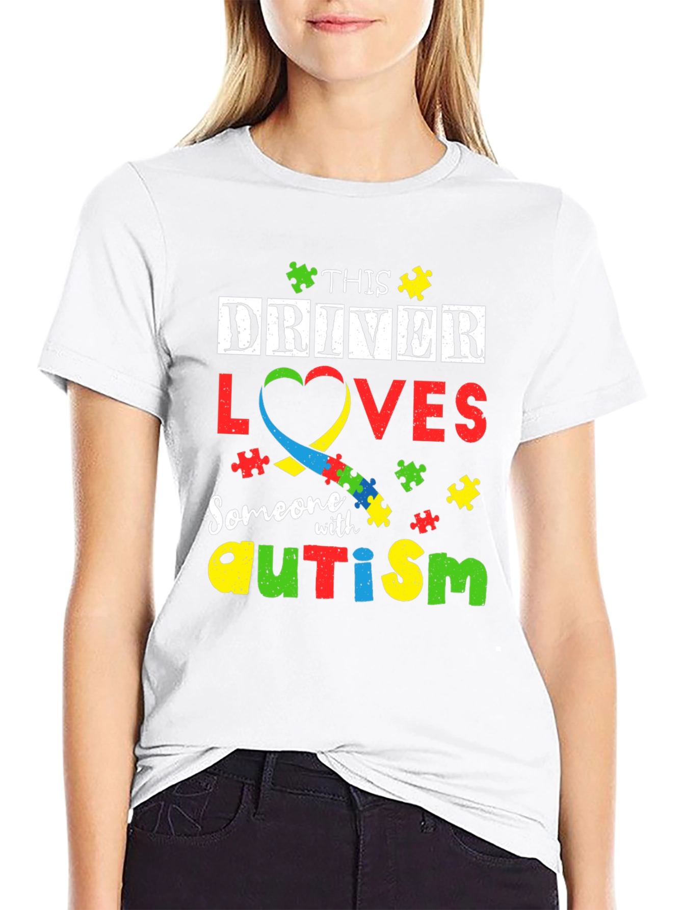 Autism Awareness T-Shirt - This Driver Loves Someone