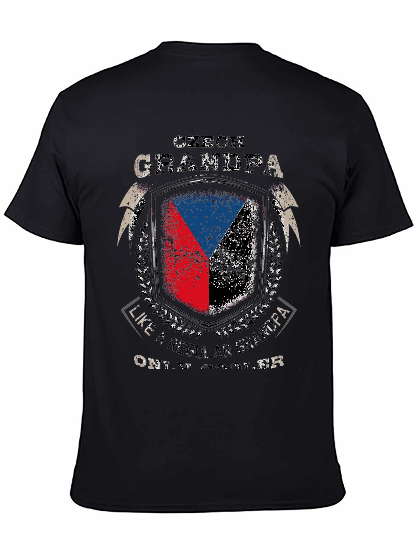 Czech GrandPa T-Shirt - Flag Shield Design