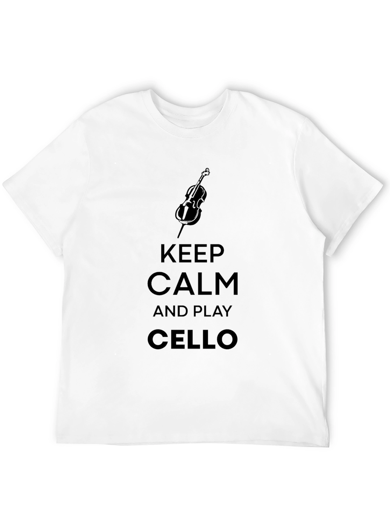 Keep Calm and Play Cello Black T-Shirt