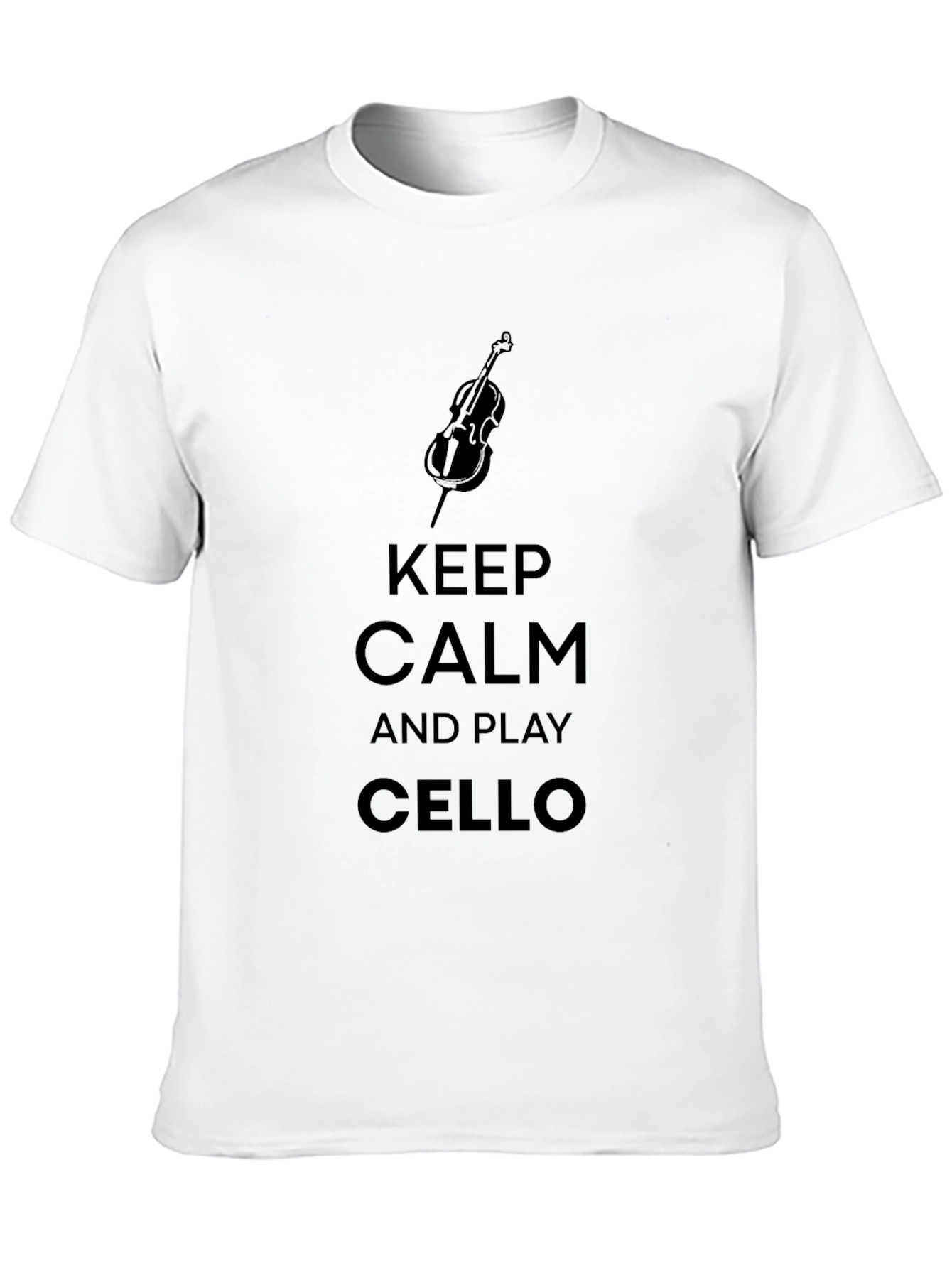 Keep Calm and Play Cello Black T-Shirt
