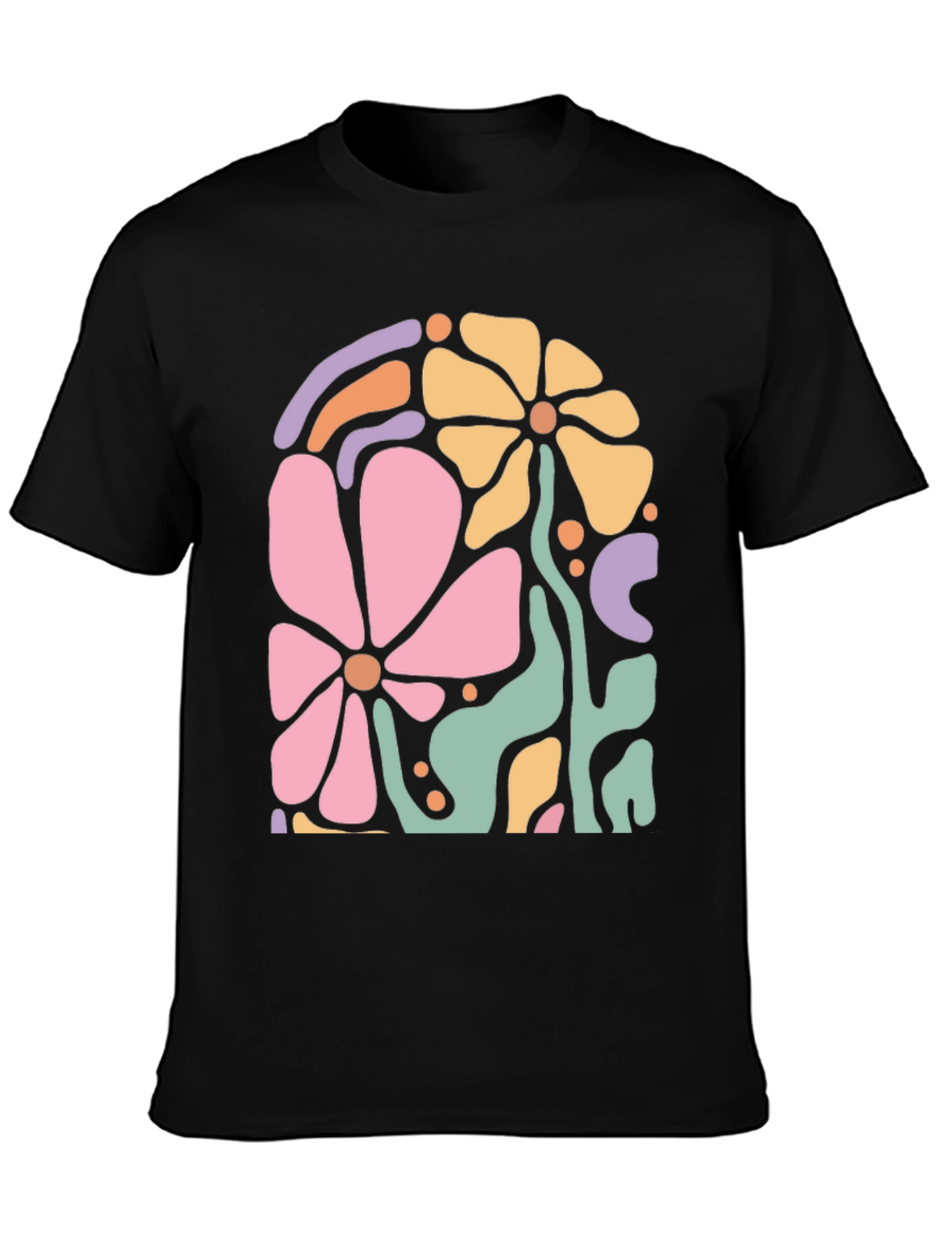 Retro Floral Graphic Tee - Stylish Comfort
