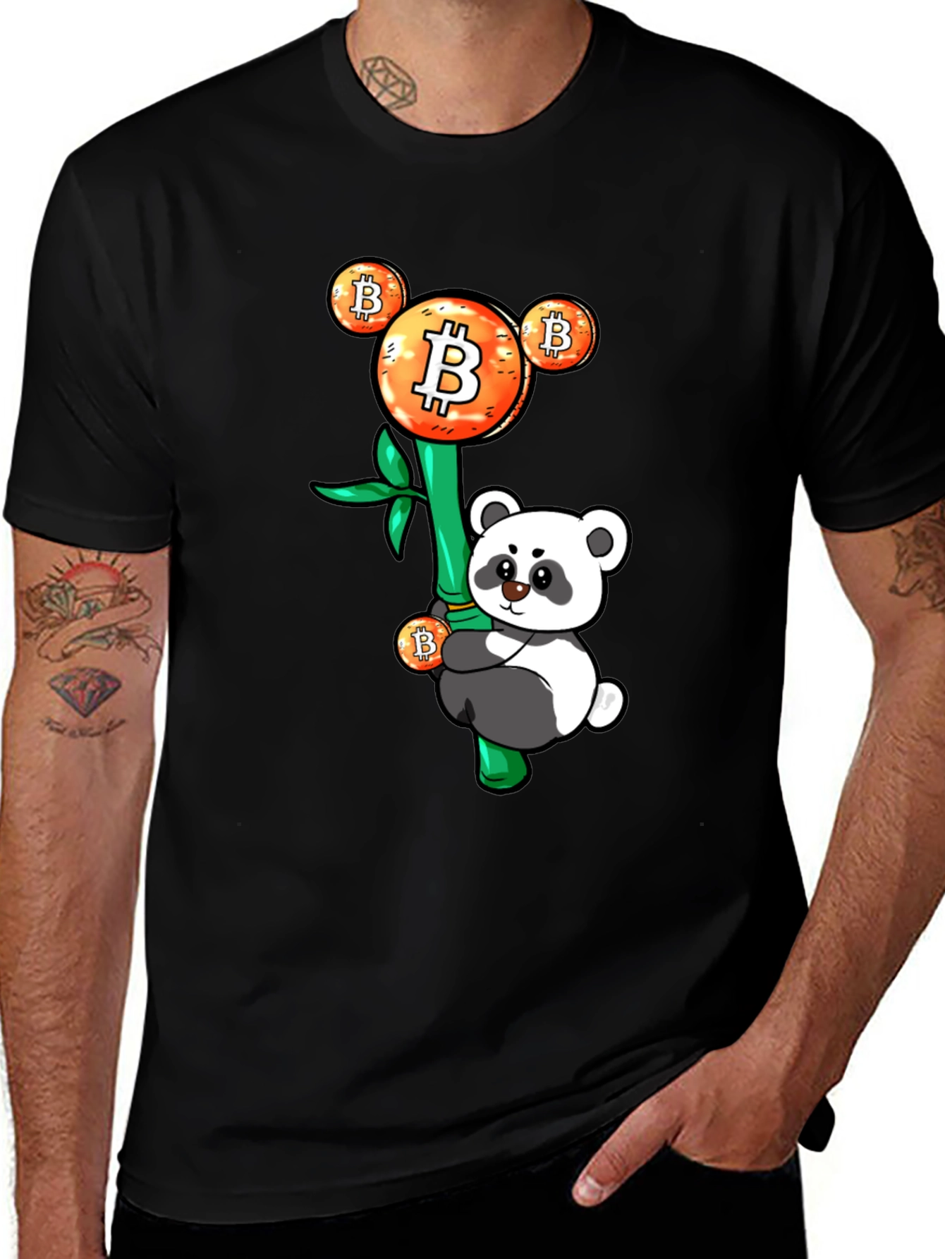 Bitcoin Panda Graphic Tee - Crypto HODL Apparel