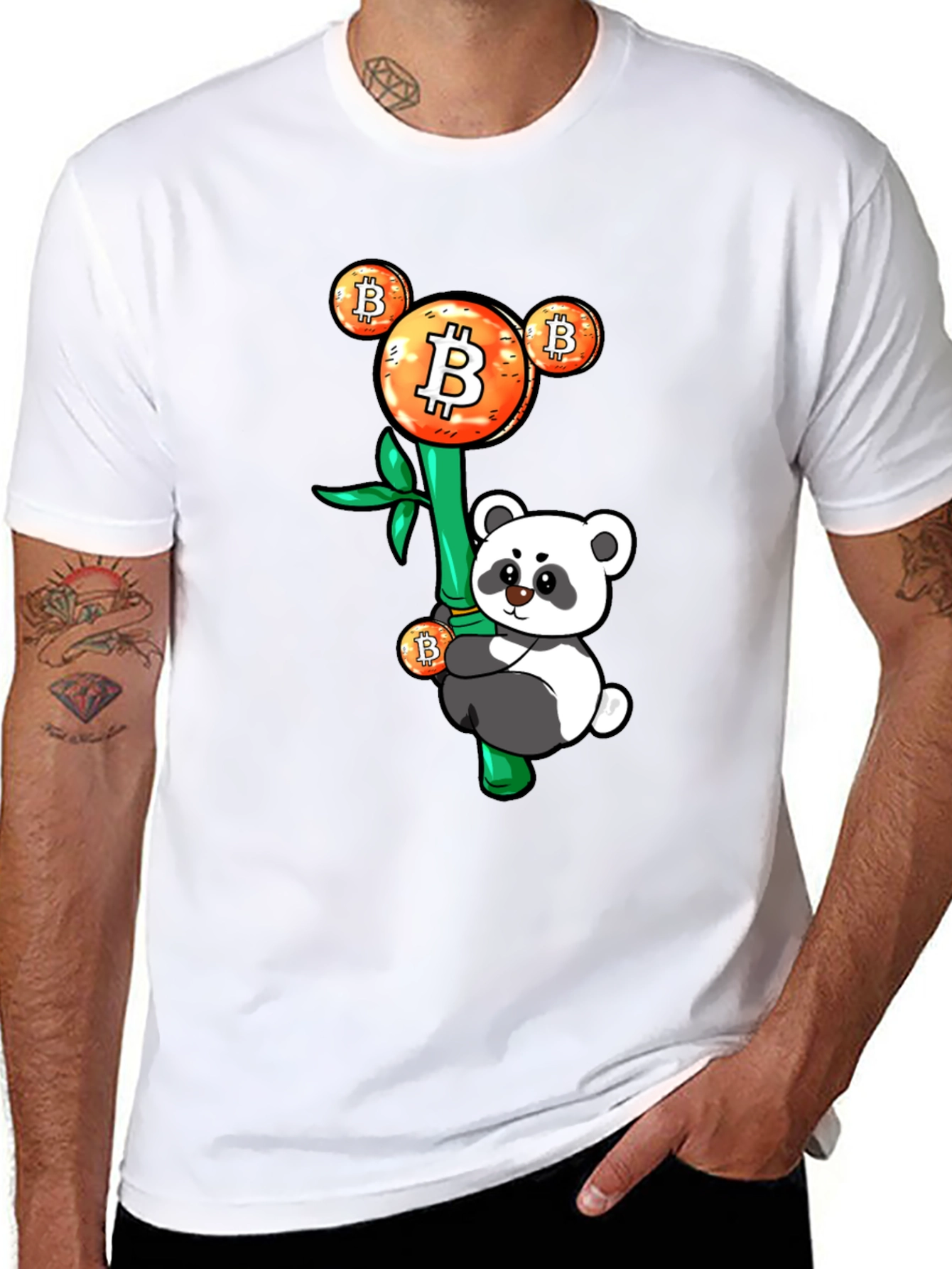 Bitcoin Panda Graphic Tee - Crypto HODL Apparel