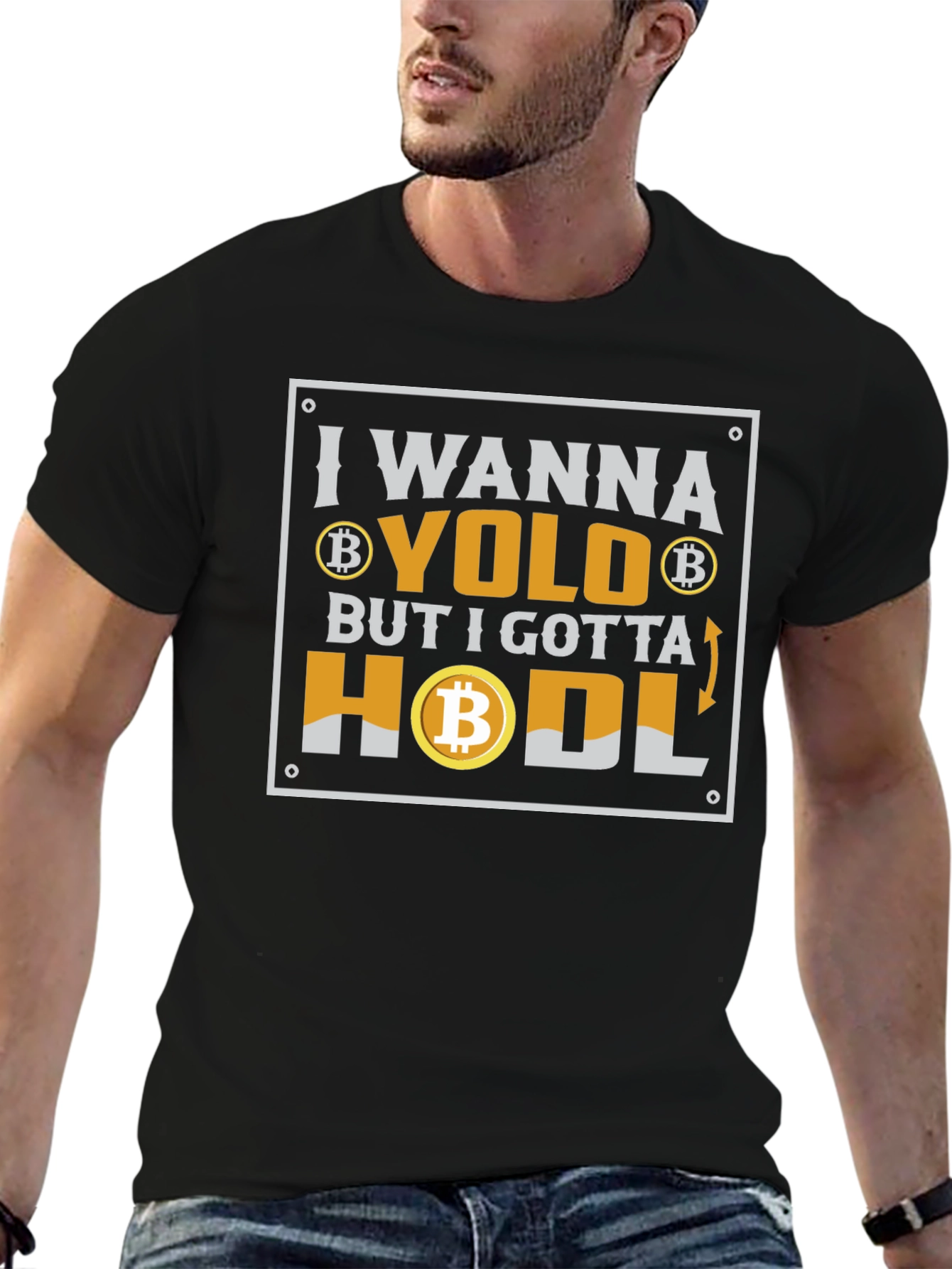 Bitcoin YOLO HODL Crypto T-Shirt