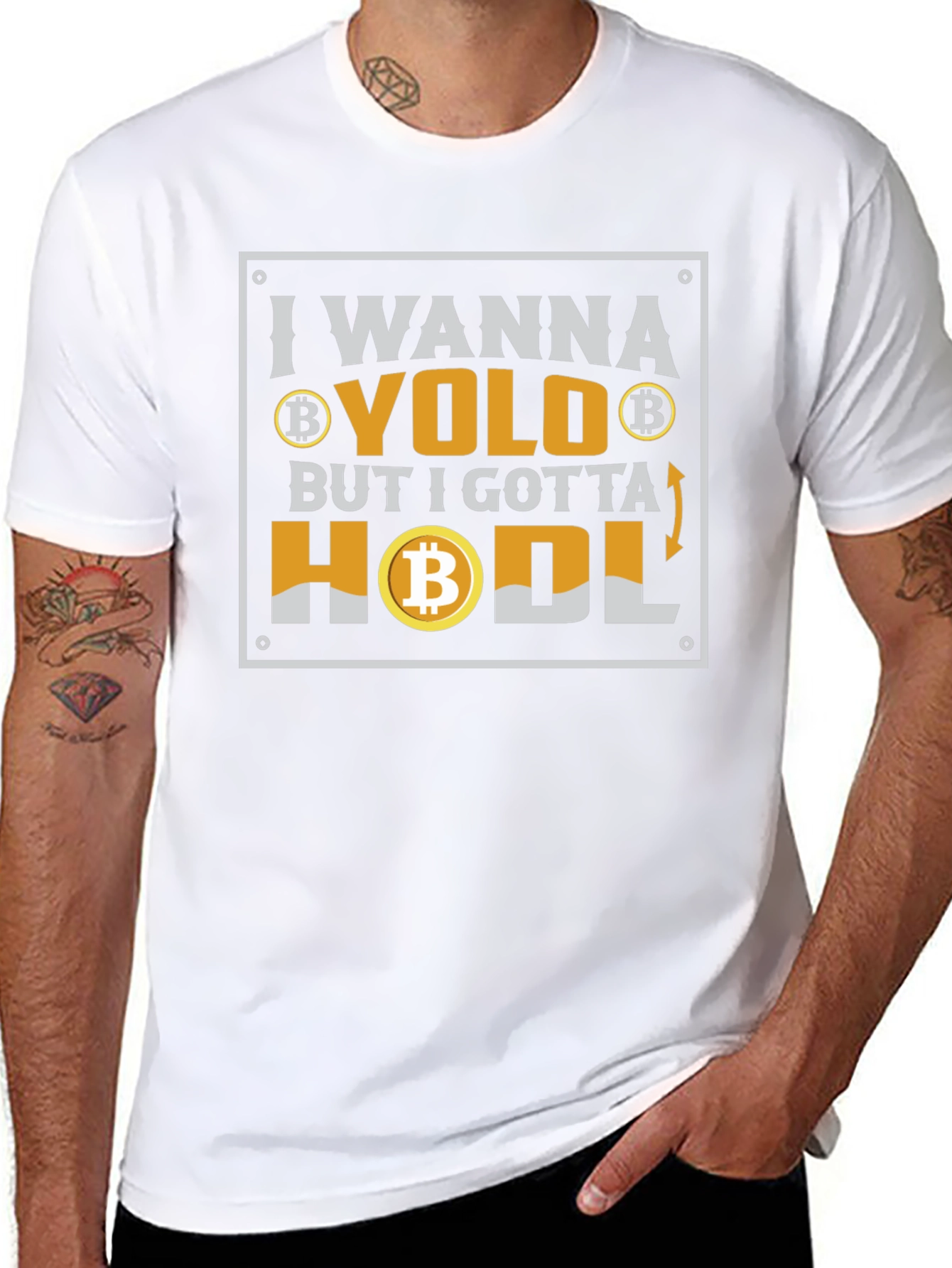 Bitcoin YOLO HODL Crypto T-Shirt