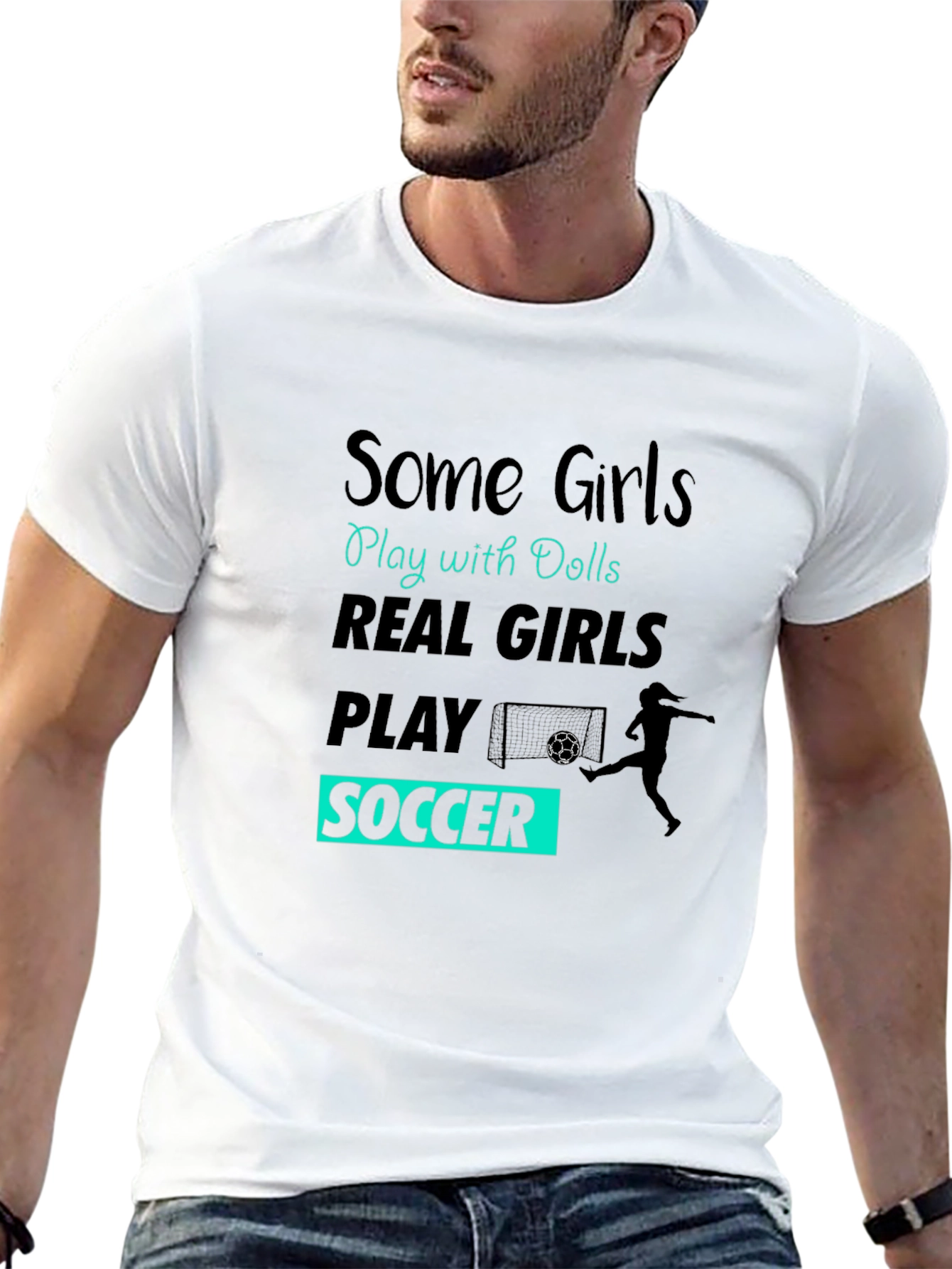 Real Girls Play Soccer Graphic T-Shirt